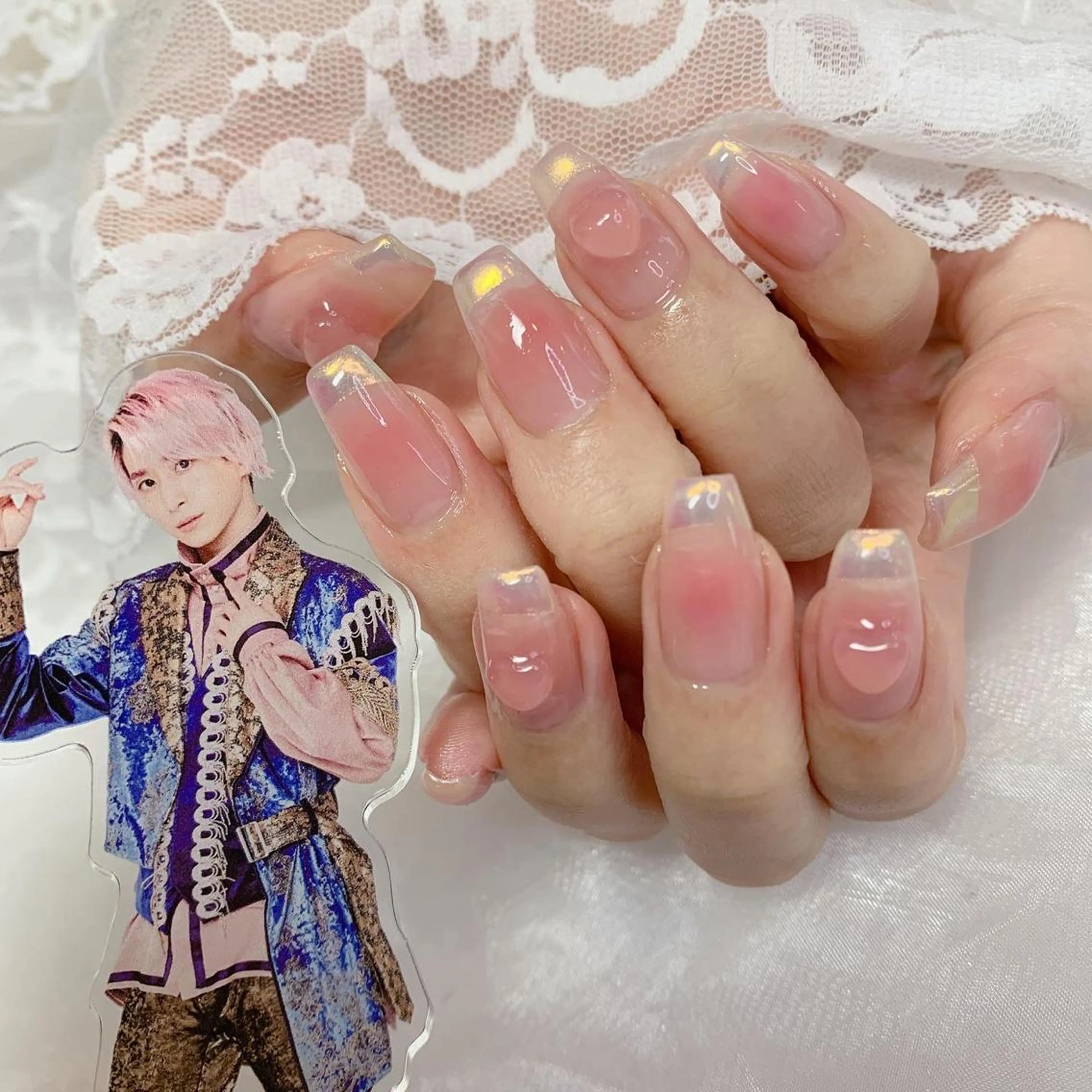 ネイル ハート UVネイル ハンドネイル La neige* yuki 🥯🍑のネイルデザイン