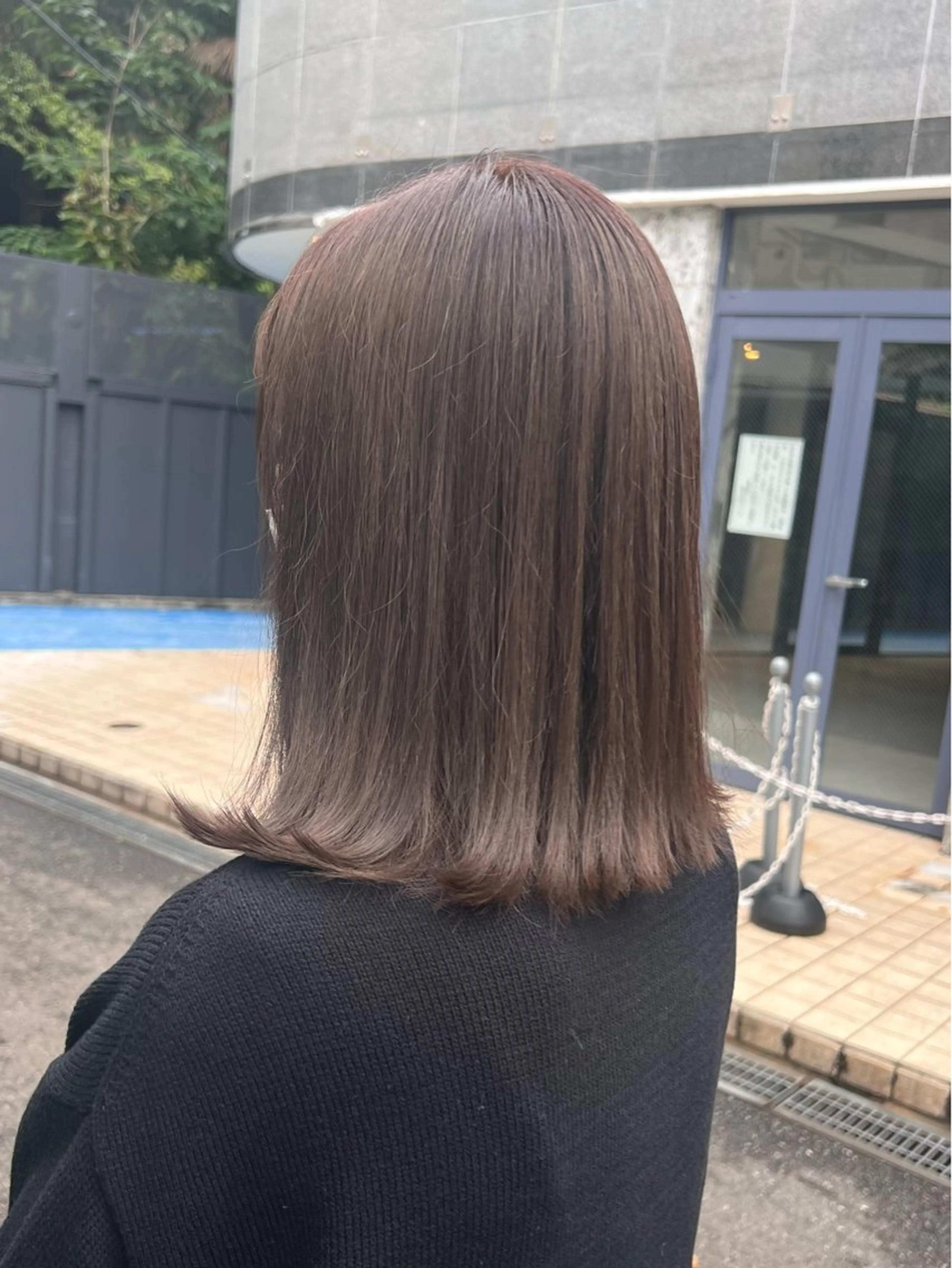 ミディアム カラー ベージュカラー ブリーチ 透明感カラー ダブルカラー ブリーチなしカラー ヘアカラー ブリーチなし/専門店 ASOBIのヘアスタイル