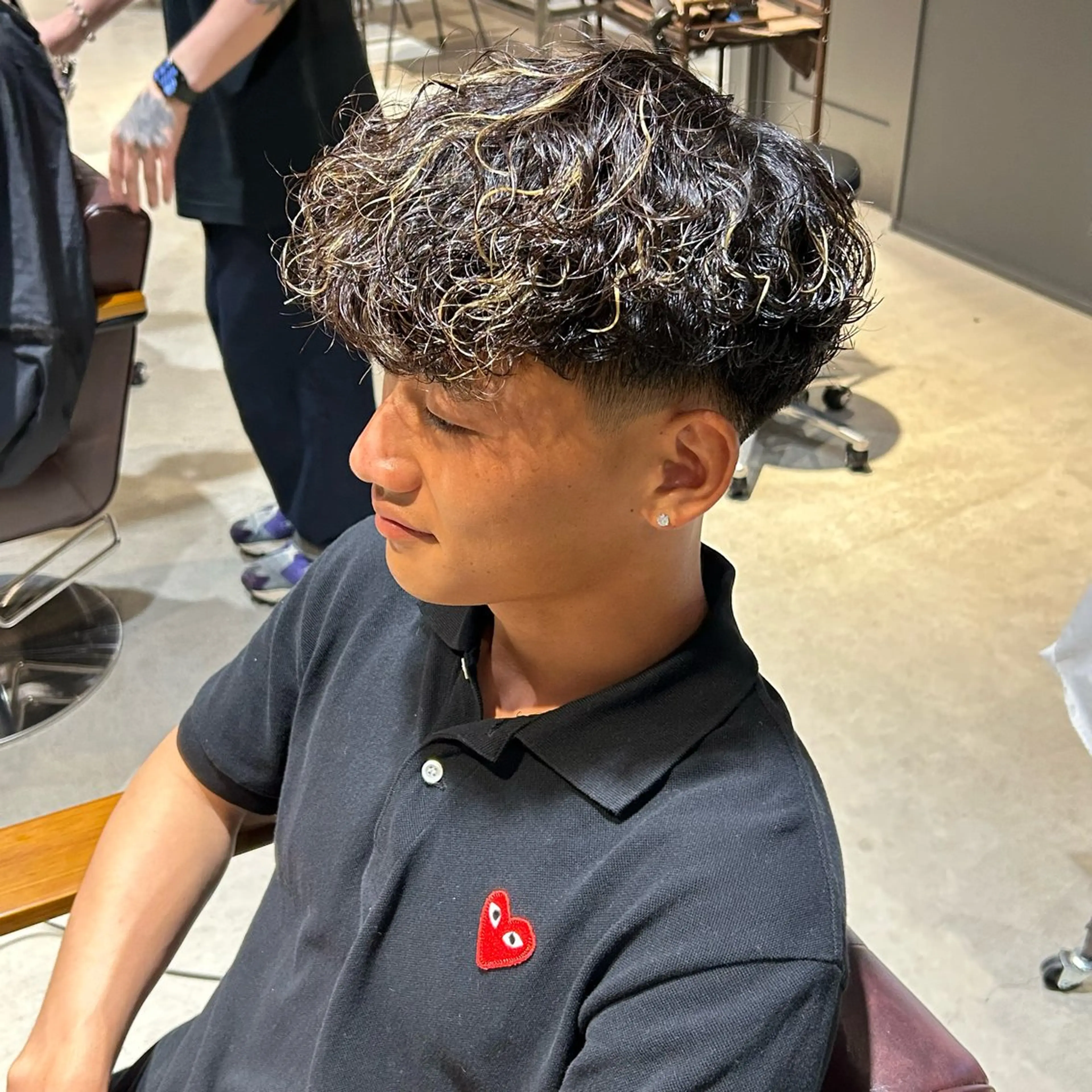 カラー パーマ メンズ カット ヘアカラー パーマ 安達 脩人のヘアスタイル
