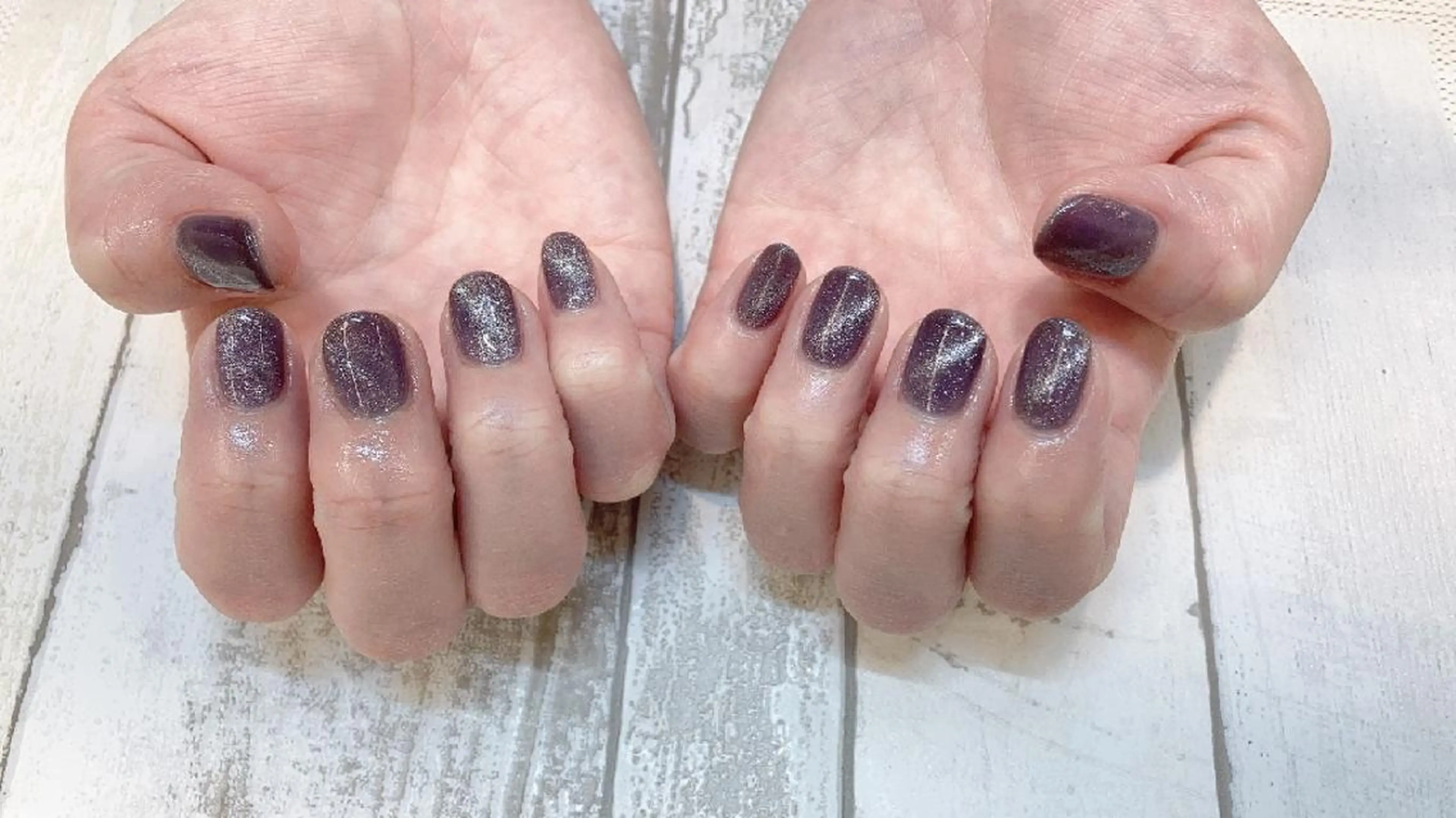 ネイル マグネットネイル ハンドネイル CALME ♡のネイルデザイン