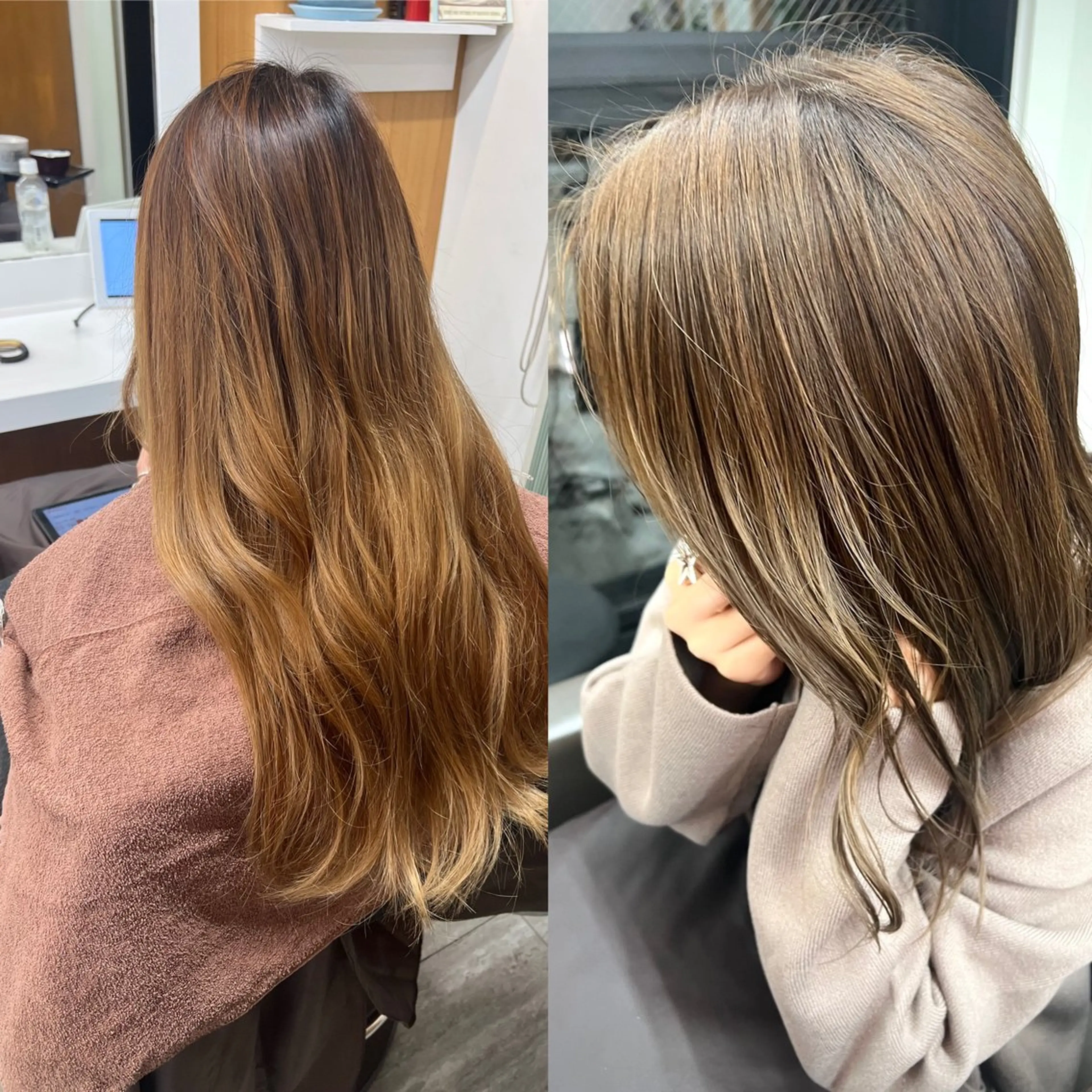 ミディアム カラー ベージュカラー 透明感カラー/ イルミナカラーヒロキのヘアスタイル