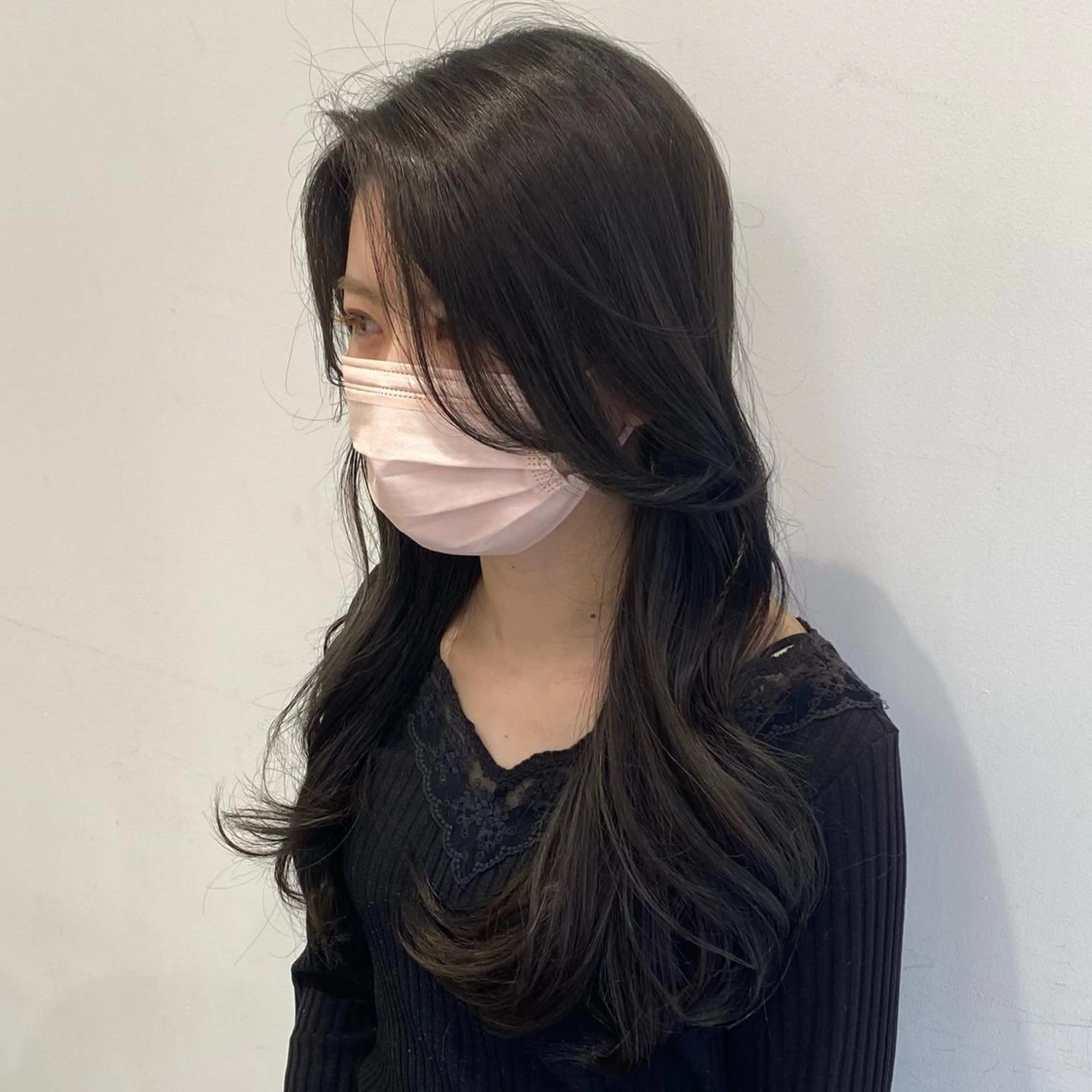 セミロング カラー 岡山 愛のヘアスタイル