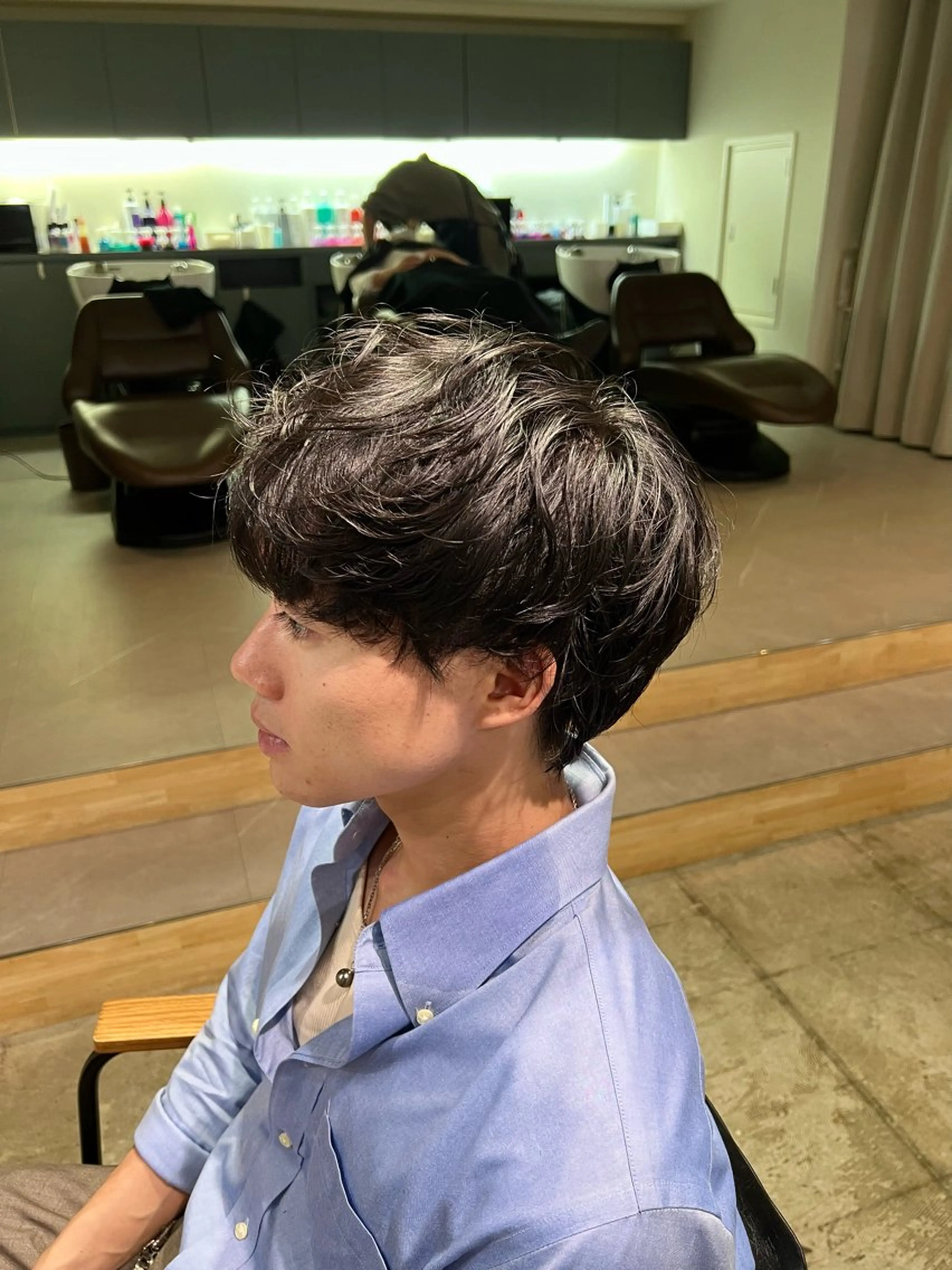 ショート パーマ メンズ メンズパーマ スパイラルパーマ カット パーマ 金山/メンズカット/ パーマ/木澤 航のヘアスタイル