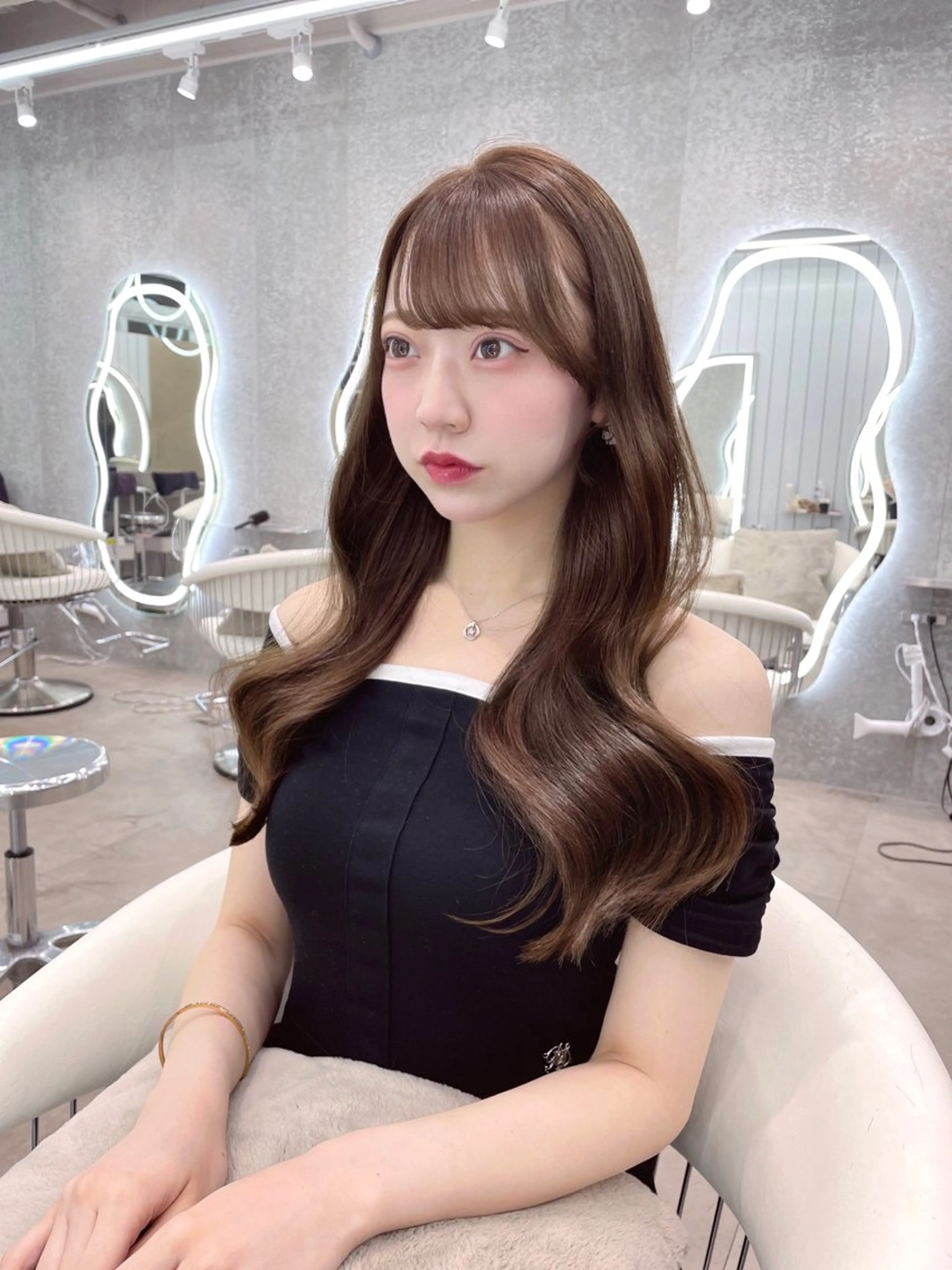 ロング カラー カット ヘアカラー トリートメント 美髪矯正 ブリーチな しダブル🍒❤ゆうきのヘアスタイル