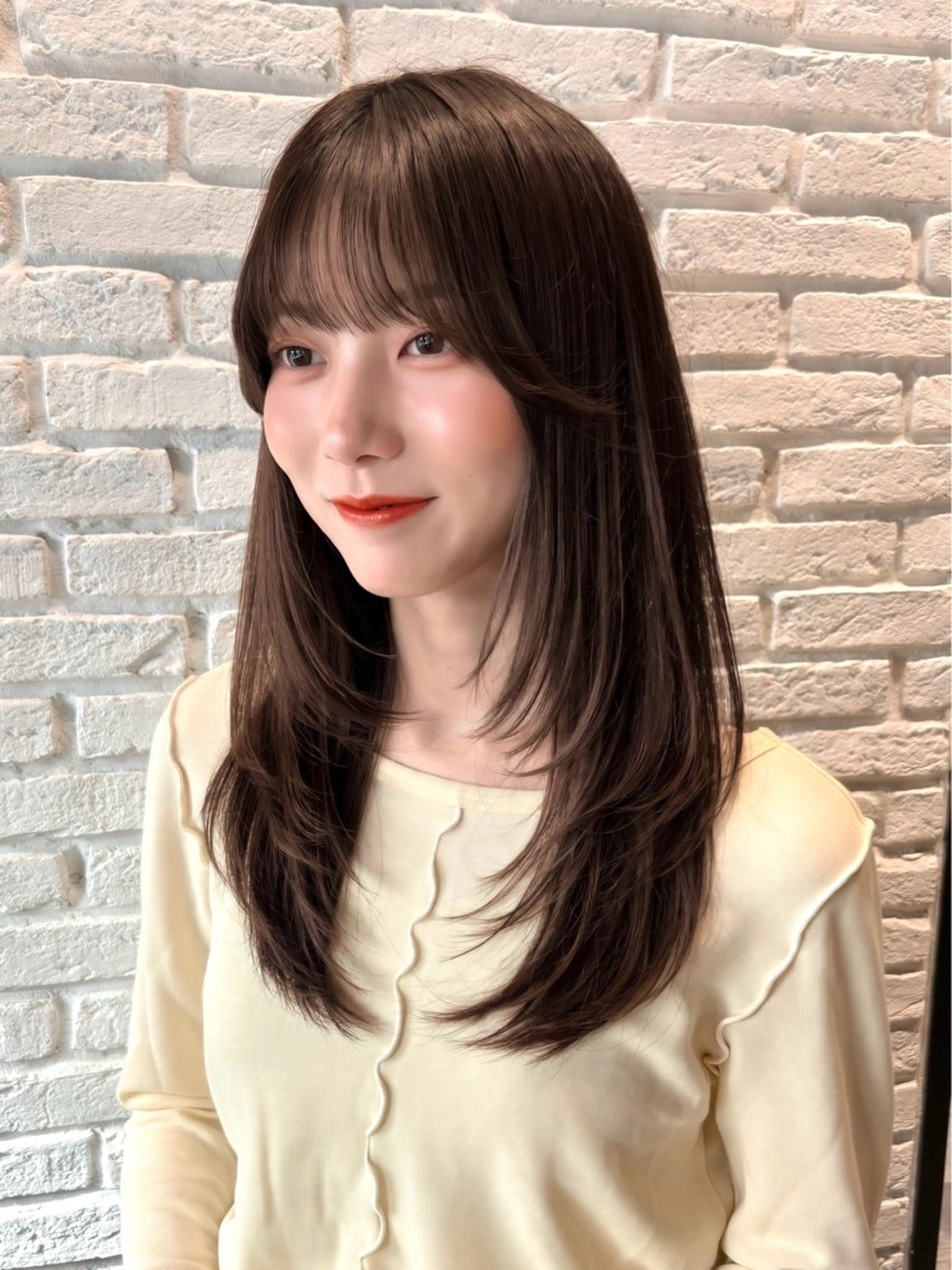 セミロング カラー ヘアアレンジ ベージュカラー 透明感カラー ボブ レイヤーカット カット ヘアカラー トリートメント 🌱ボブ/レイヤー/ ベージュ/あやみ✨のヘアスタイル