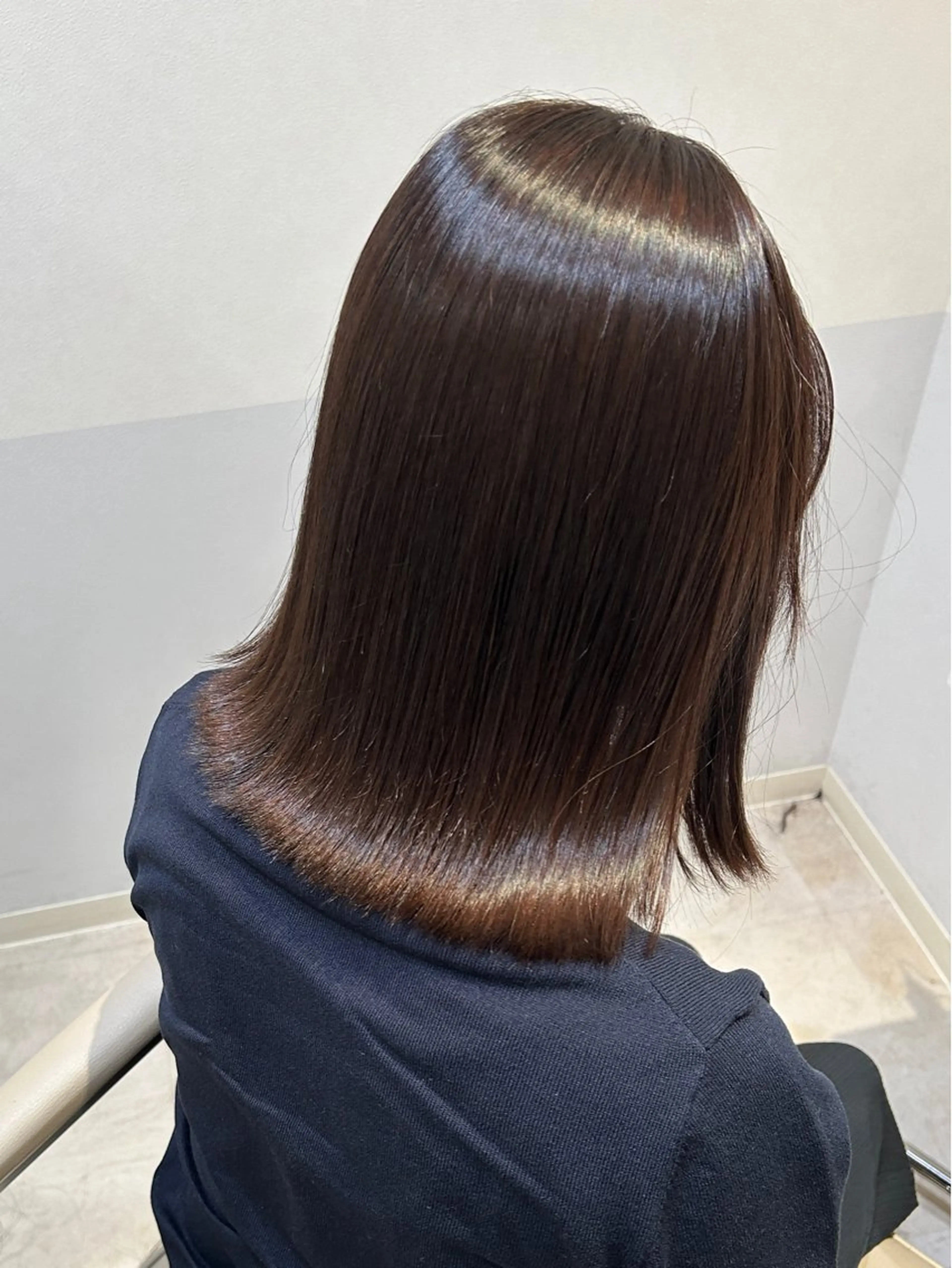 ミディアム 縮毛矯正 左藤 樹真のヘアスタイル
