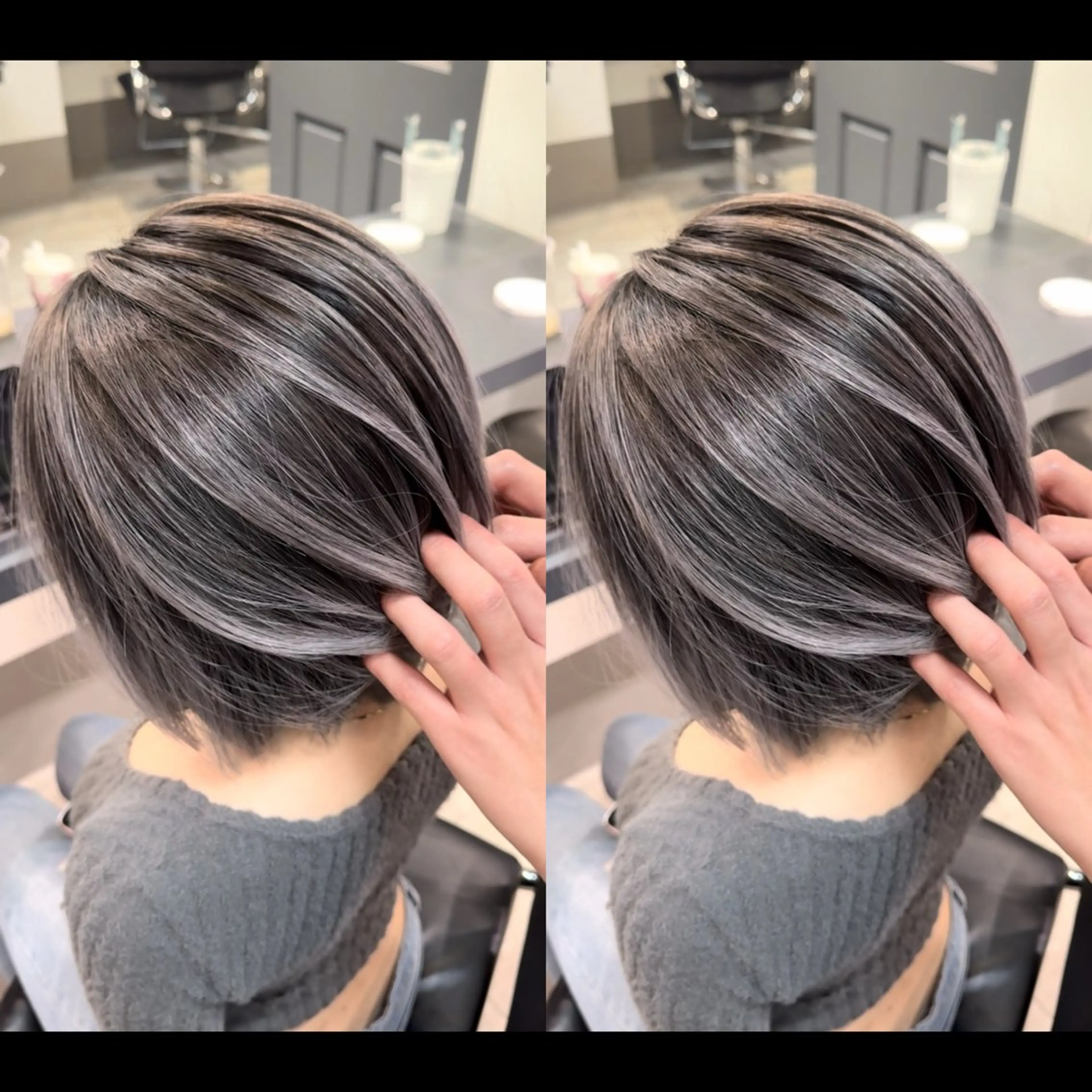 ショート カット ヘアカラー トリートメント 【店長】プルエクステ ボブ🌈ナツヤのヘアスタイル