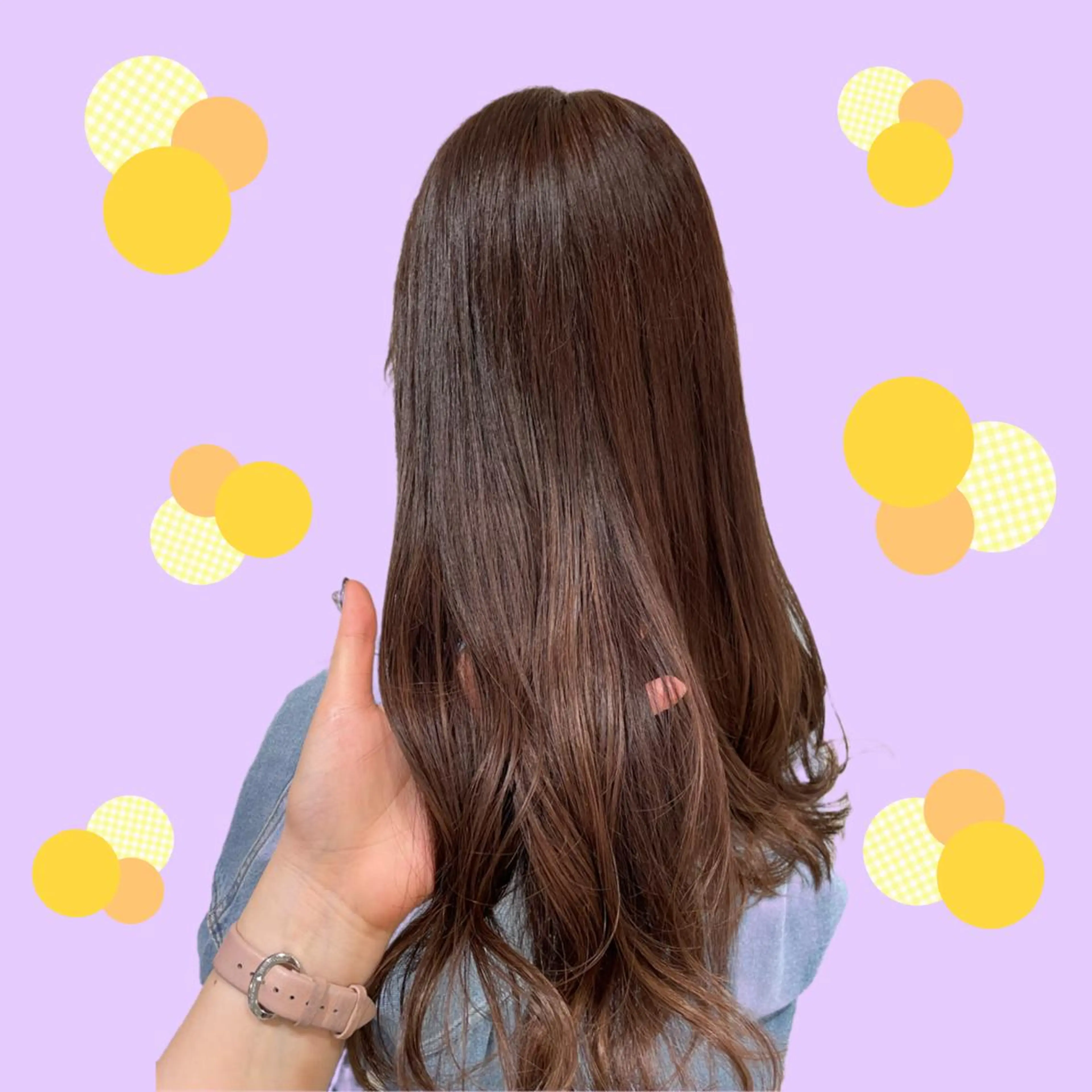 ロング カラー ヘアアレンジ ブリーチ ブラウンカラー ブリーチなしカラー ヘアカラー 🦄ブリーチ💜エク ステ💜MIU🦄のヘアスタイル