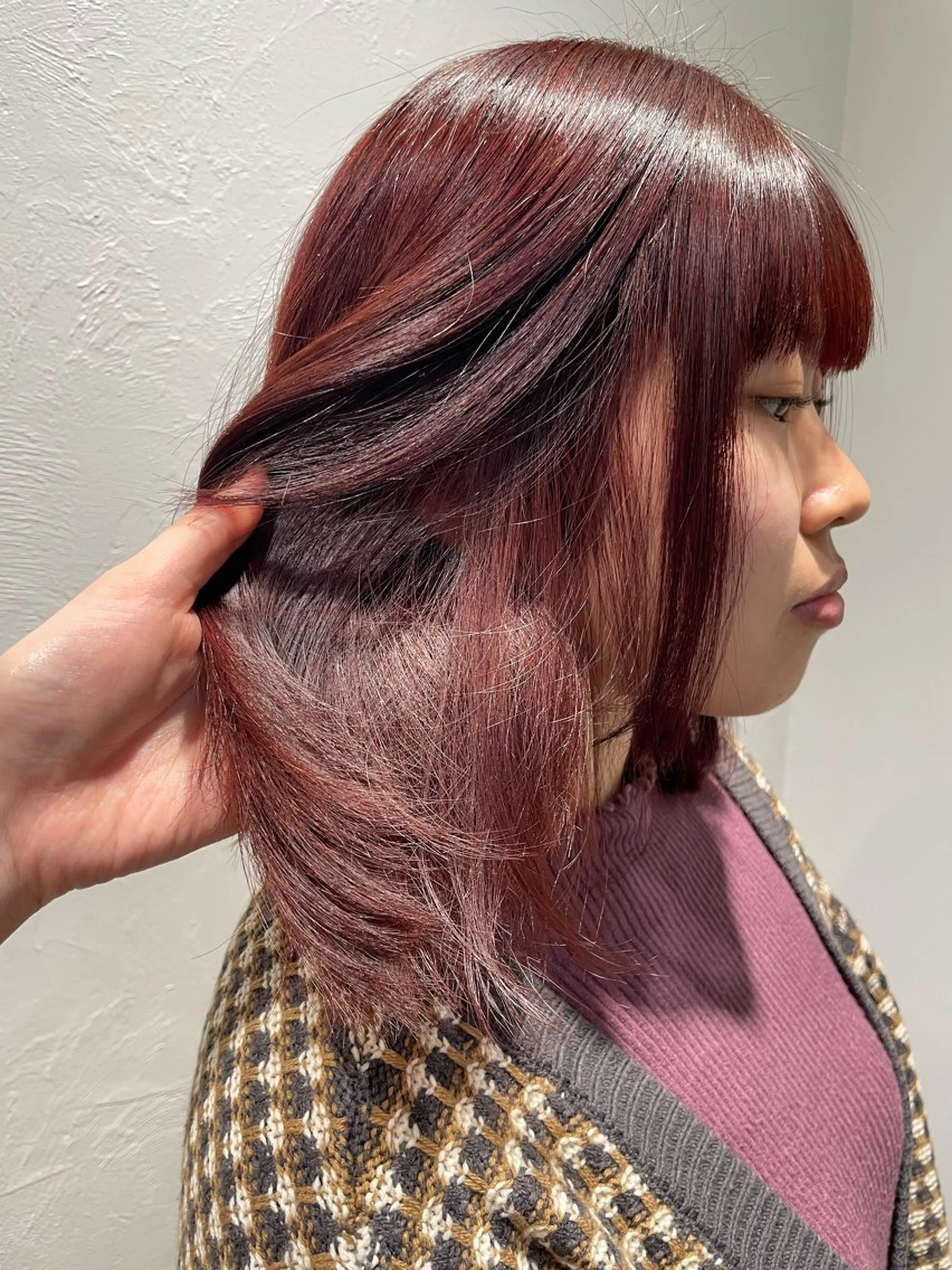 ミディアム ヘアカラー ボブ/ショート おおいえひびきのヘアスタイル
