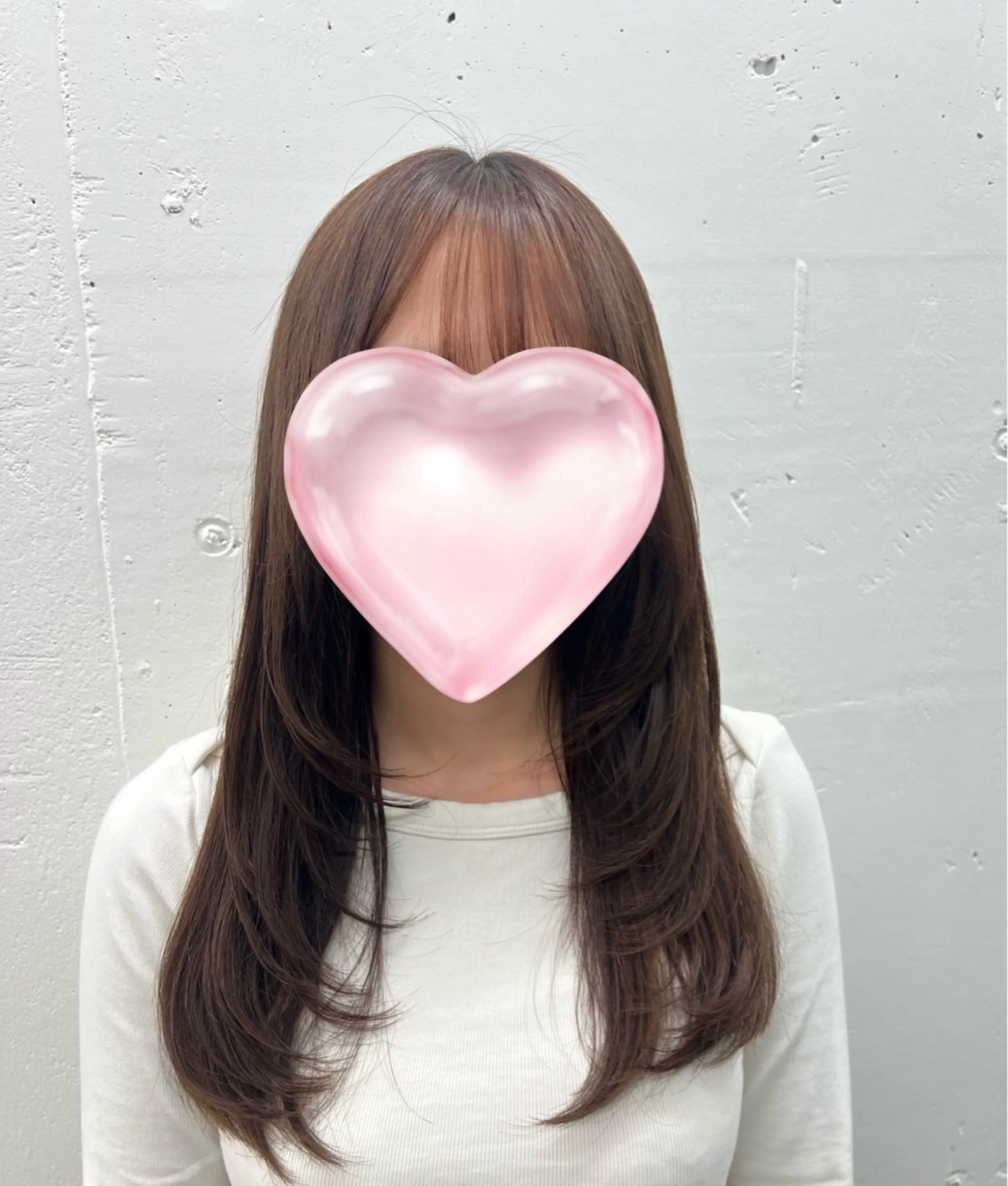 ロング カラー レイヤーカット 小顔カット あすか JILLSTUDIOのヘアスタイル