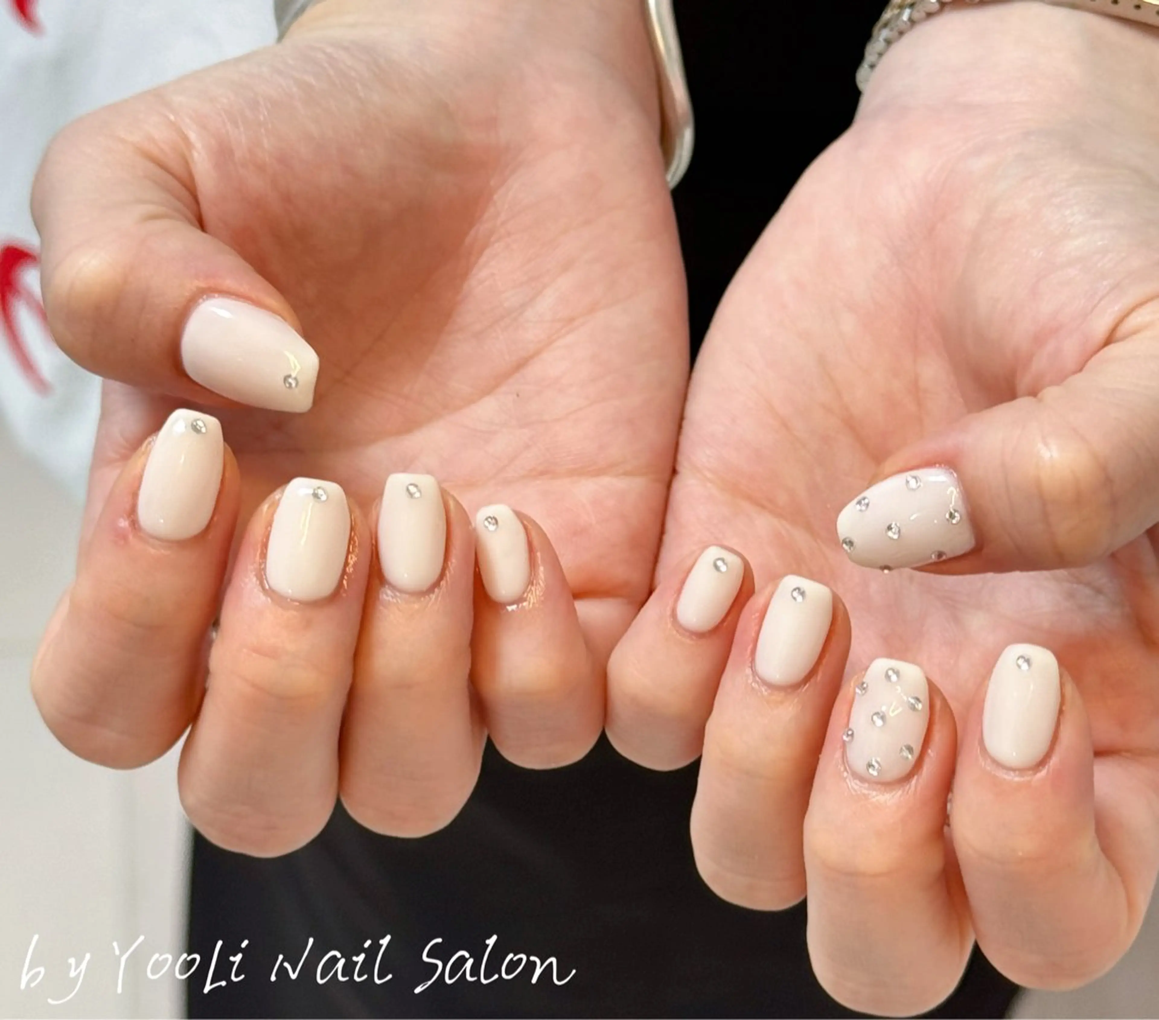ネイル アートネイル オーロラネイル チークネイル フレンチネイル ガラスフレンチ ハンドネイル 🎀🎀YooLi Nail Salonのネイルデザイン