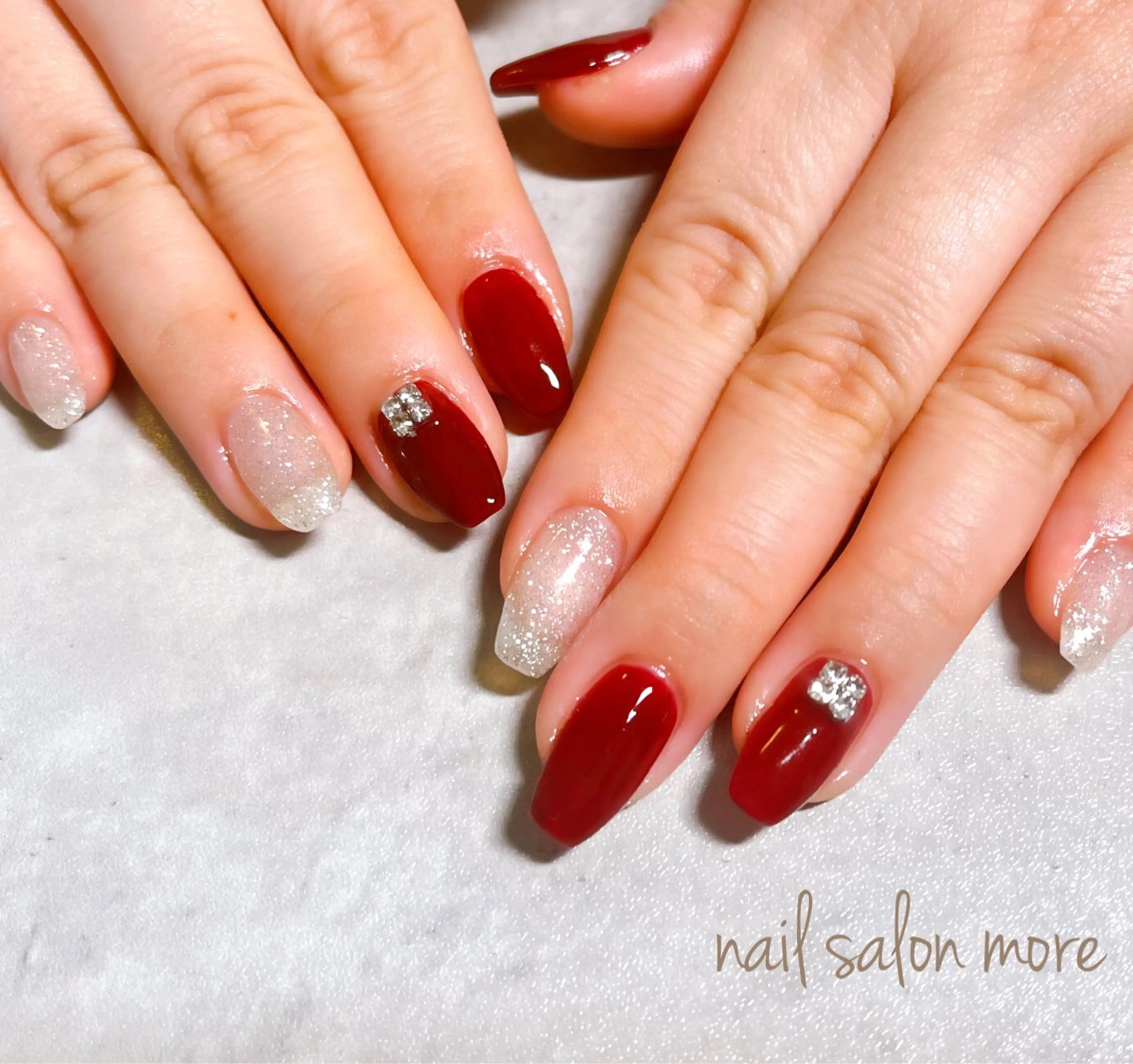 ネイル ストーンネイル ハンドネイル nail salon moreのネイルデザイン