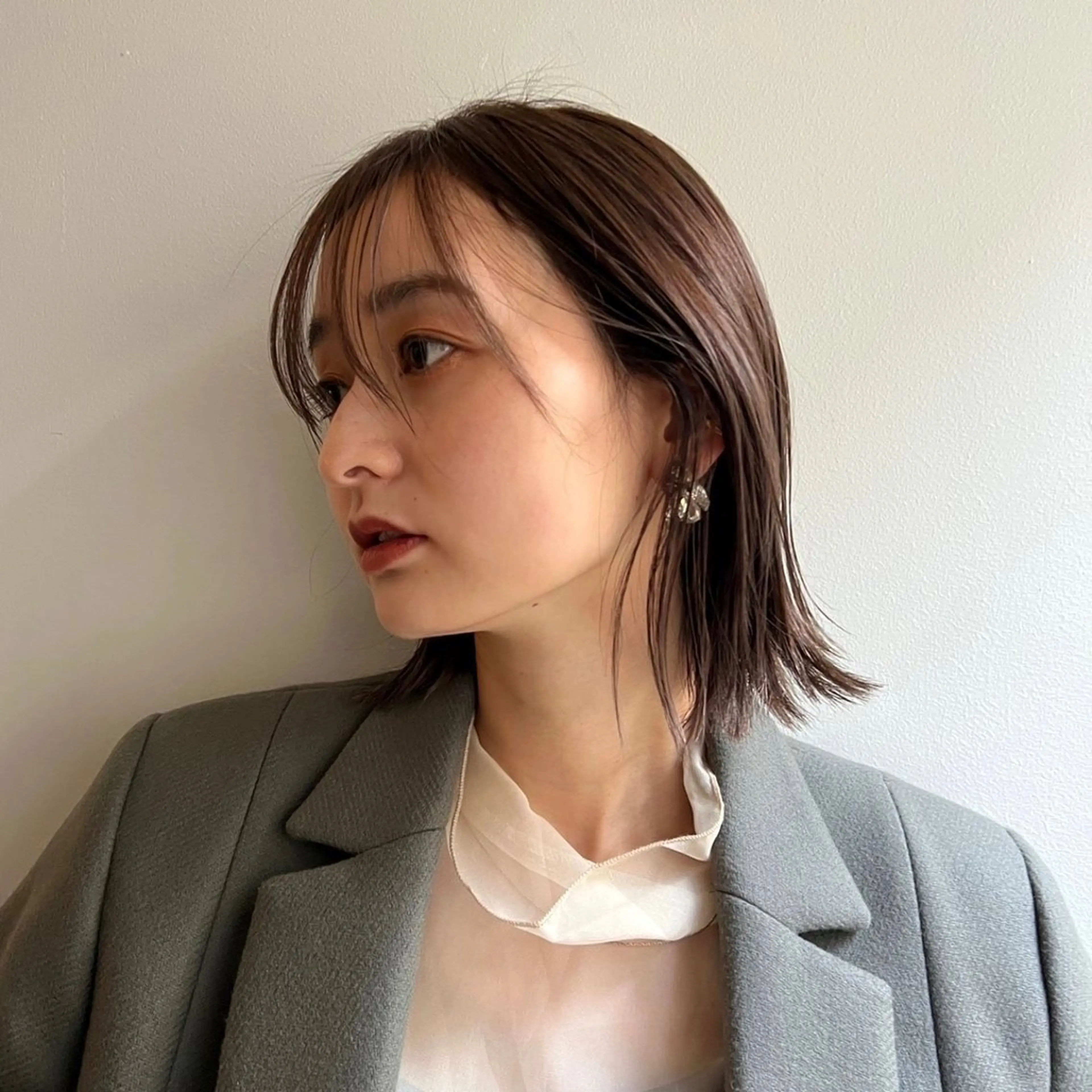 ミディアム カラー カット ヘアカラー 透明感カラー、 アレンジ/miyuのヘアスタイル