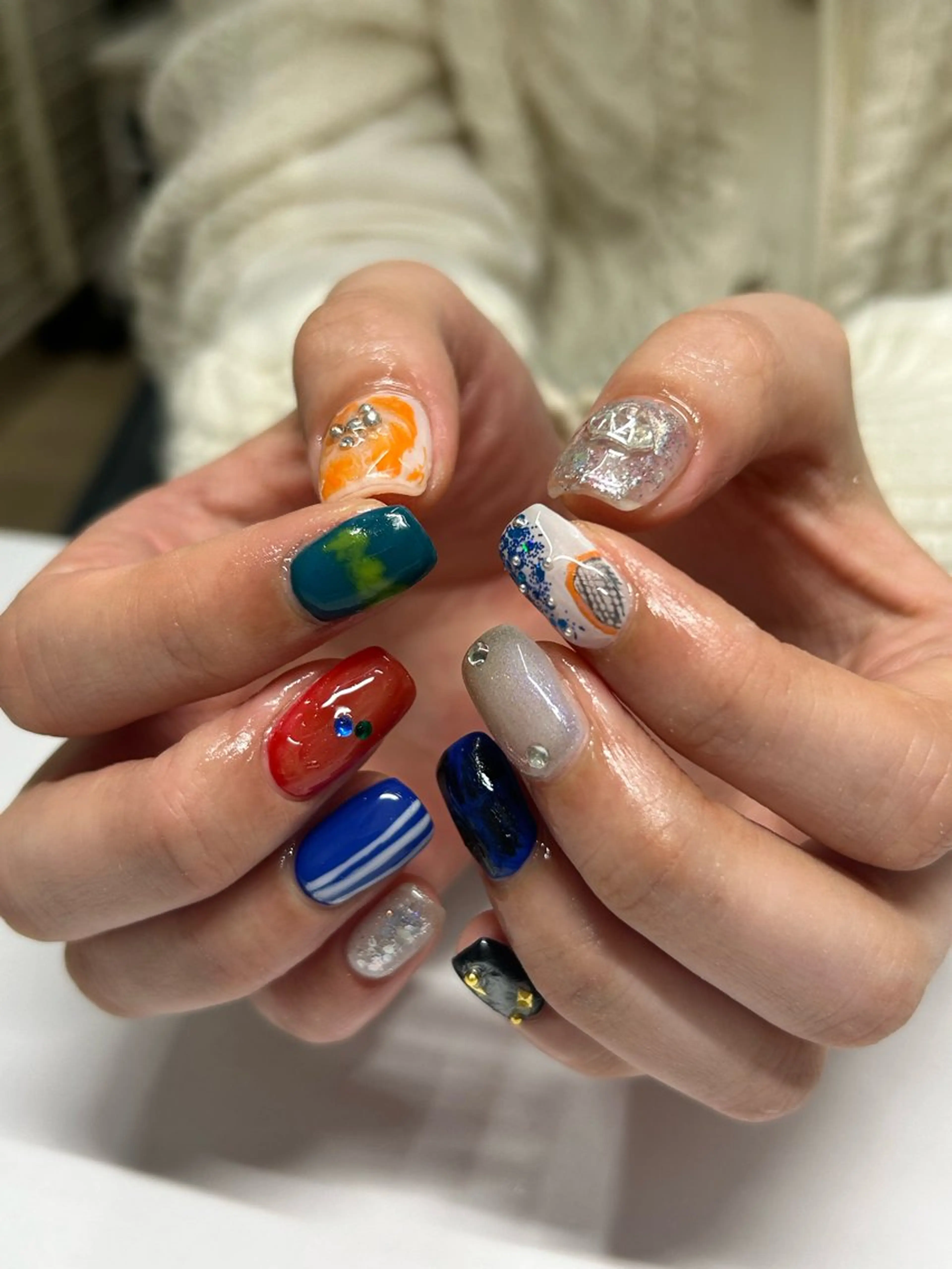 ネイル ハンドネイル プライベートネイルサロンone nail所属・one nail 【カラフル/個性派】のネイルデザイン