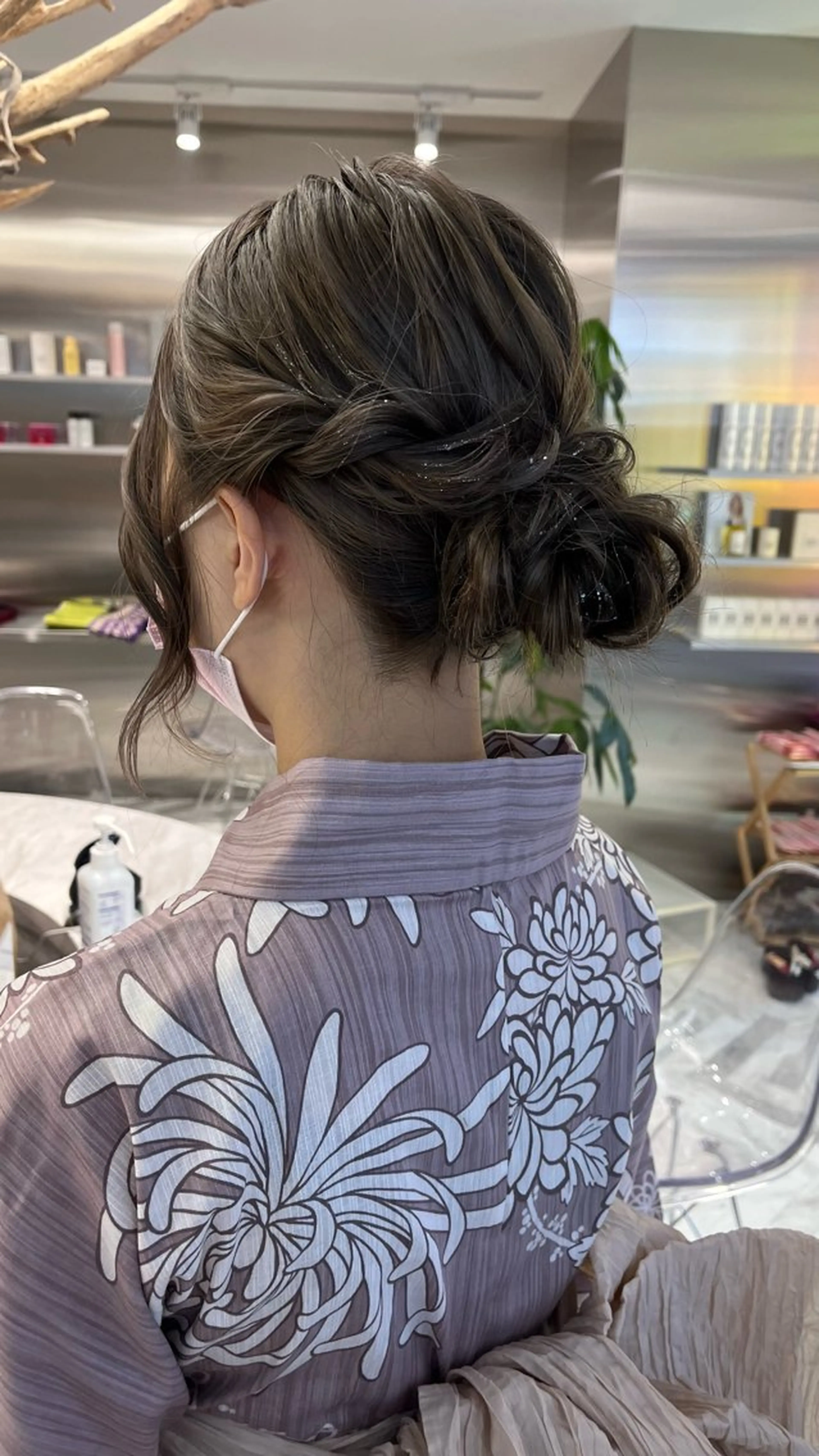 セミロング カラー ヘアアレンジ ネイル マツエク・マツパ 簡単アレンジ 浴衣 ラメ(グリッター) 着付け mai🤍縮毛酸性ス トレート/アイリストのヘアスタイル