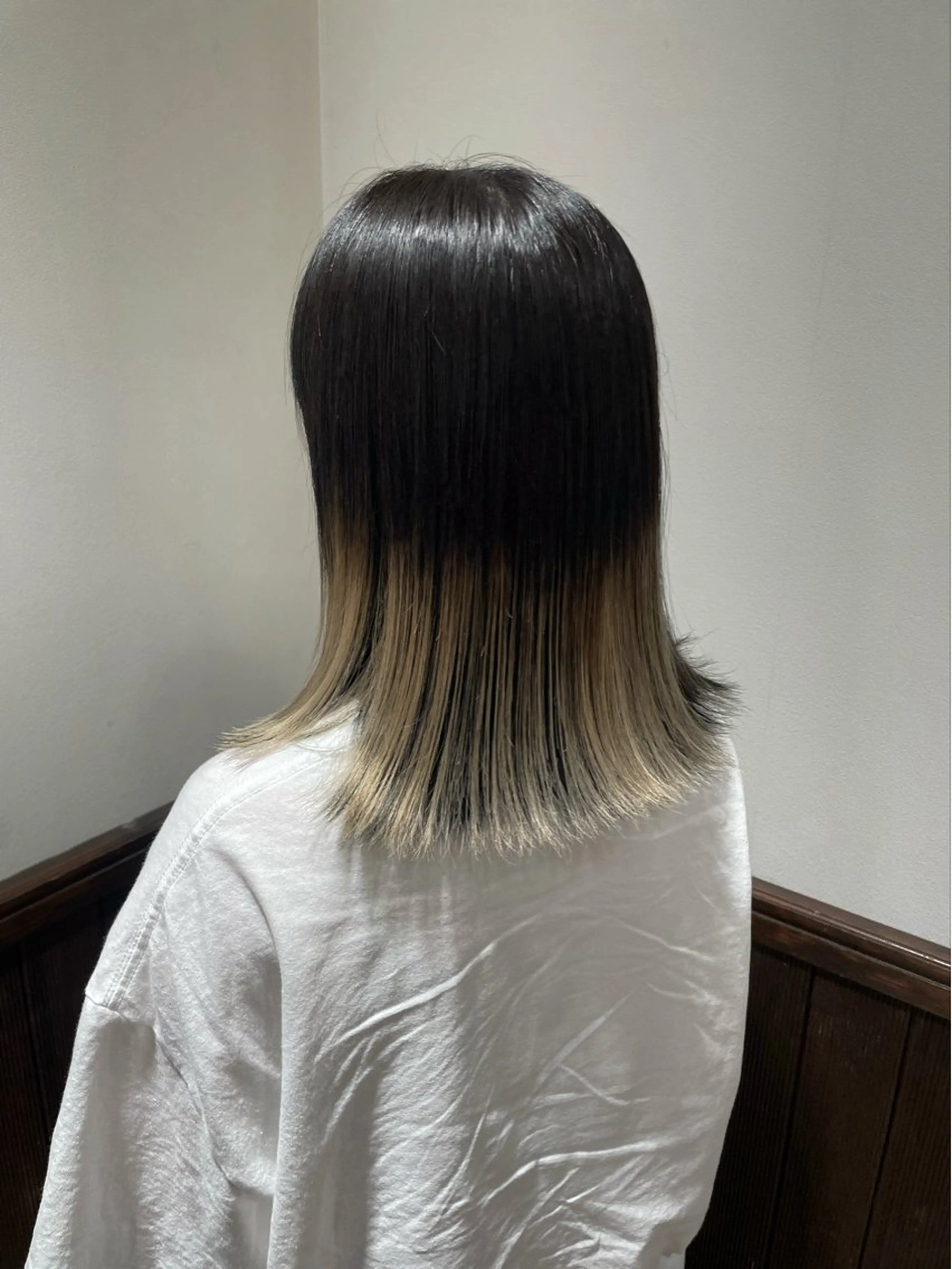 ミディアム ヘアカラー 杉山 亜未のヘアスタイル