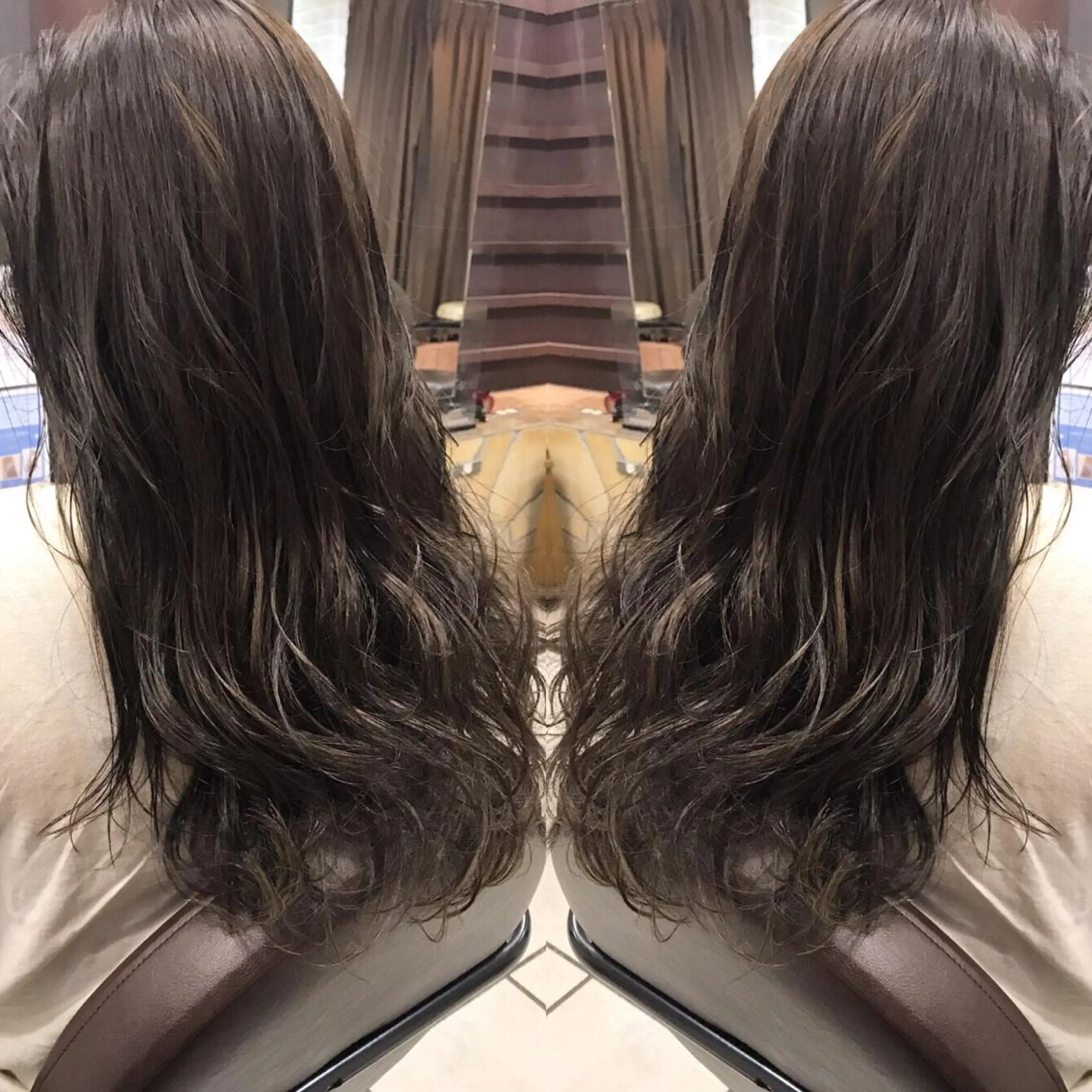 ロング カラー シールエクステ⭐️ オオミタクヤのヘアスタイル