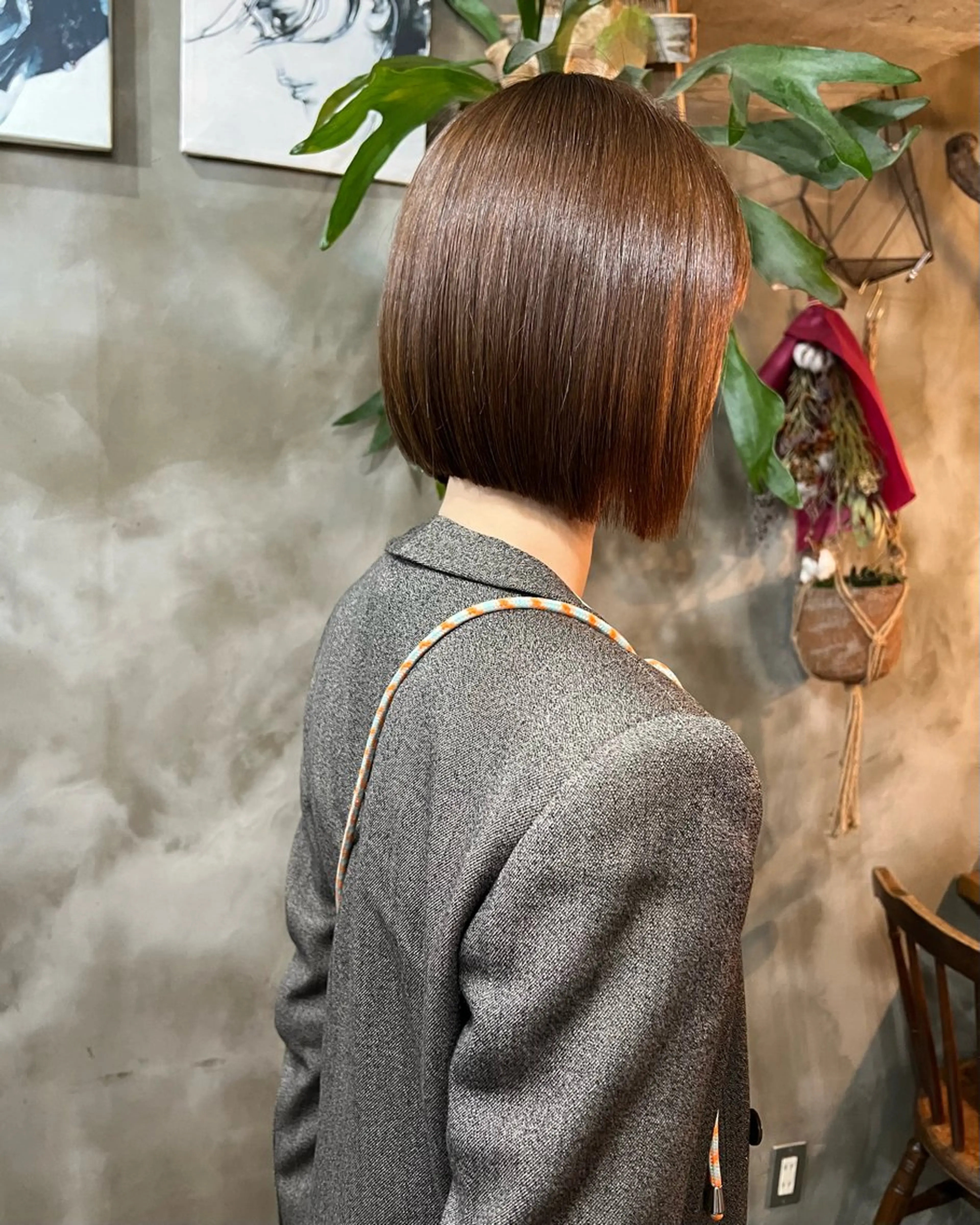 ミディアム カラー カット ヘアカラー トリートメント 木村陸弥 透明感/赤み消しのヘアスタイル