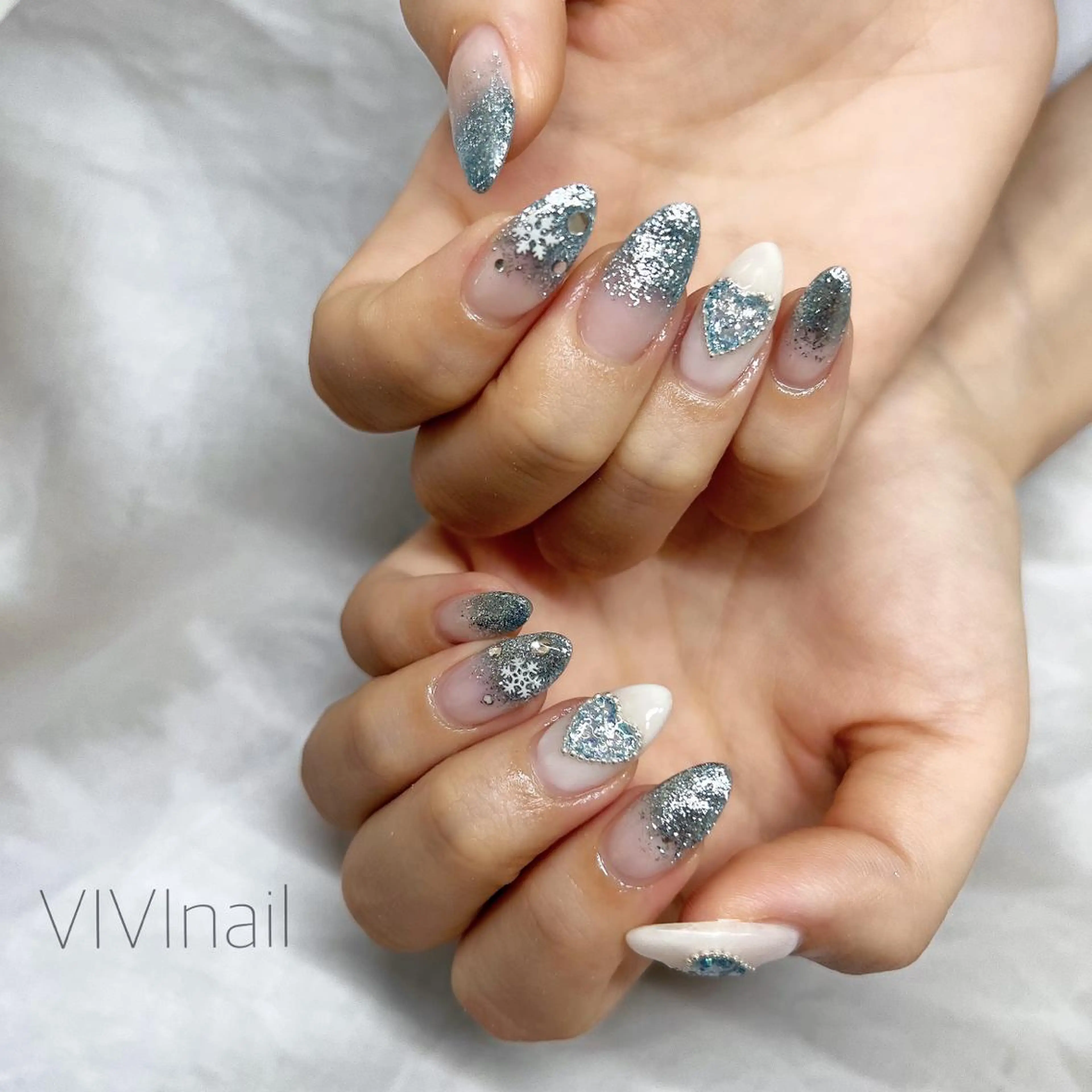 ネイル 冬ネイル ハンドネイル vivi nailのネイルデザイン