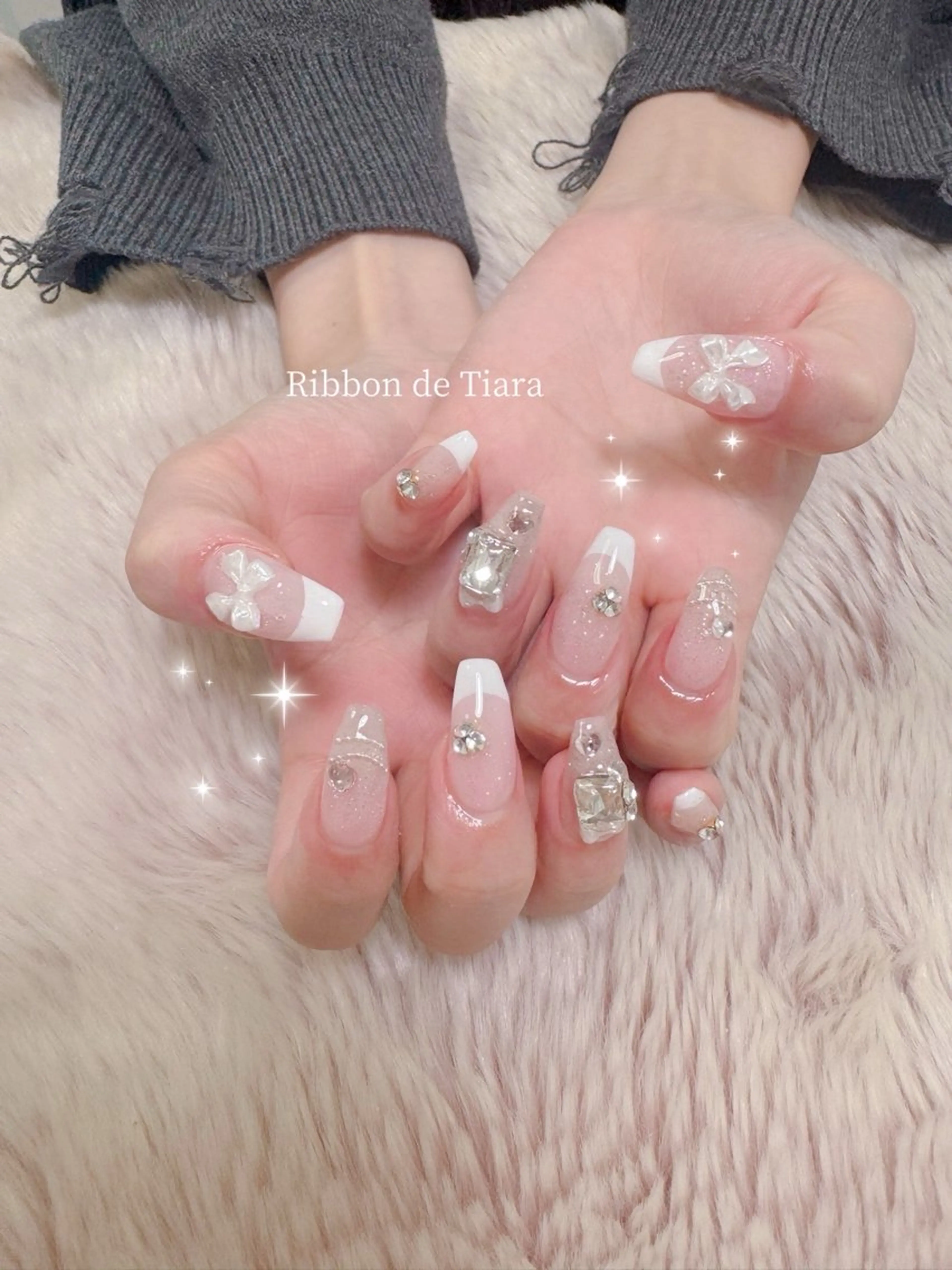 ネイル ハンドネイル Ribbon de Tiara MAKIのネイルデザイン