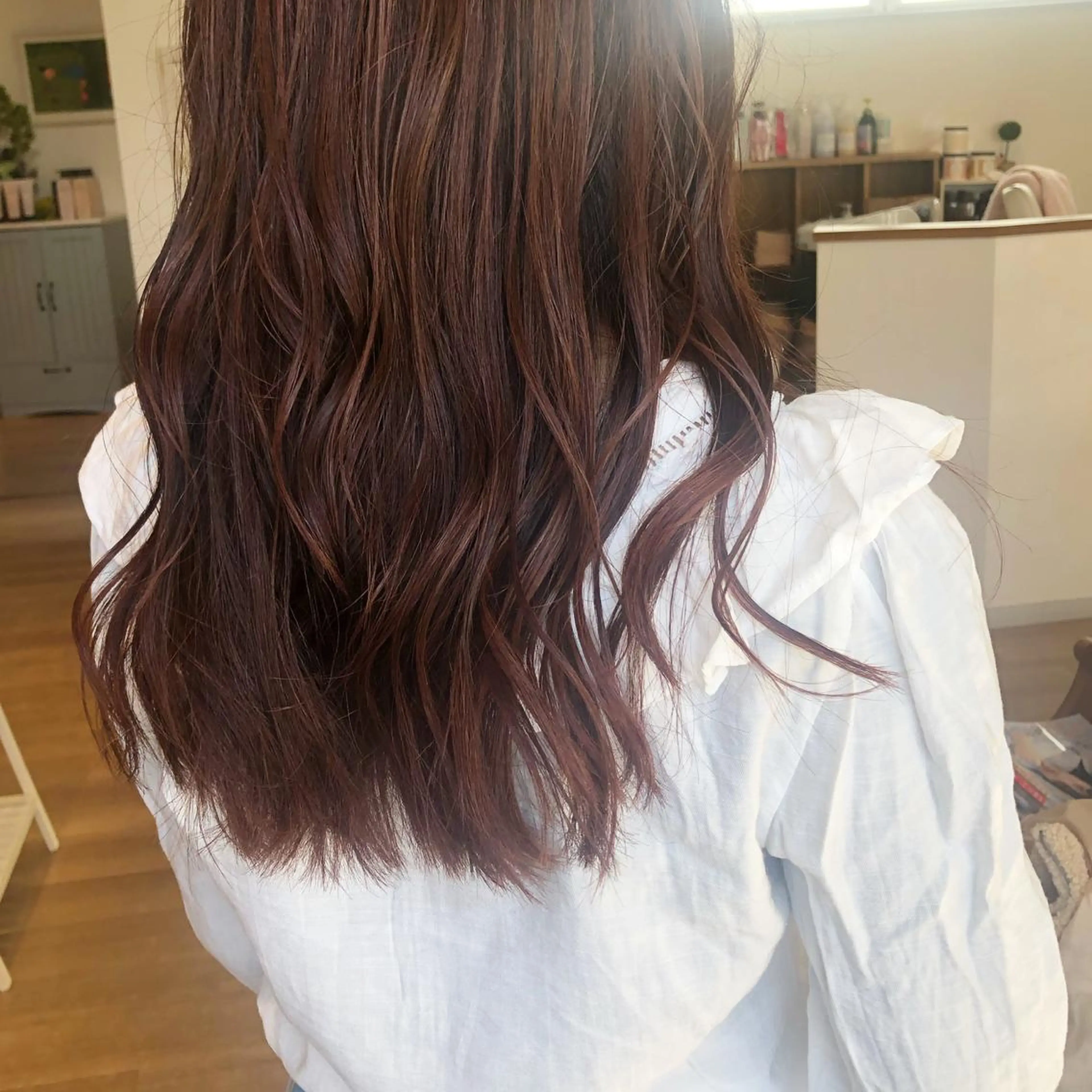 ロング カラー なつき/艶ピンク/ girly hairのヘアスタイル