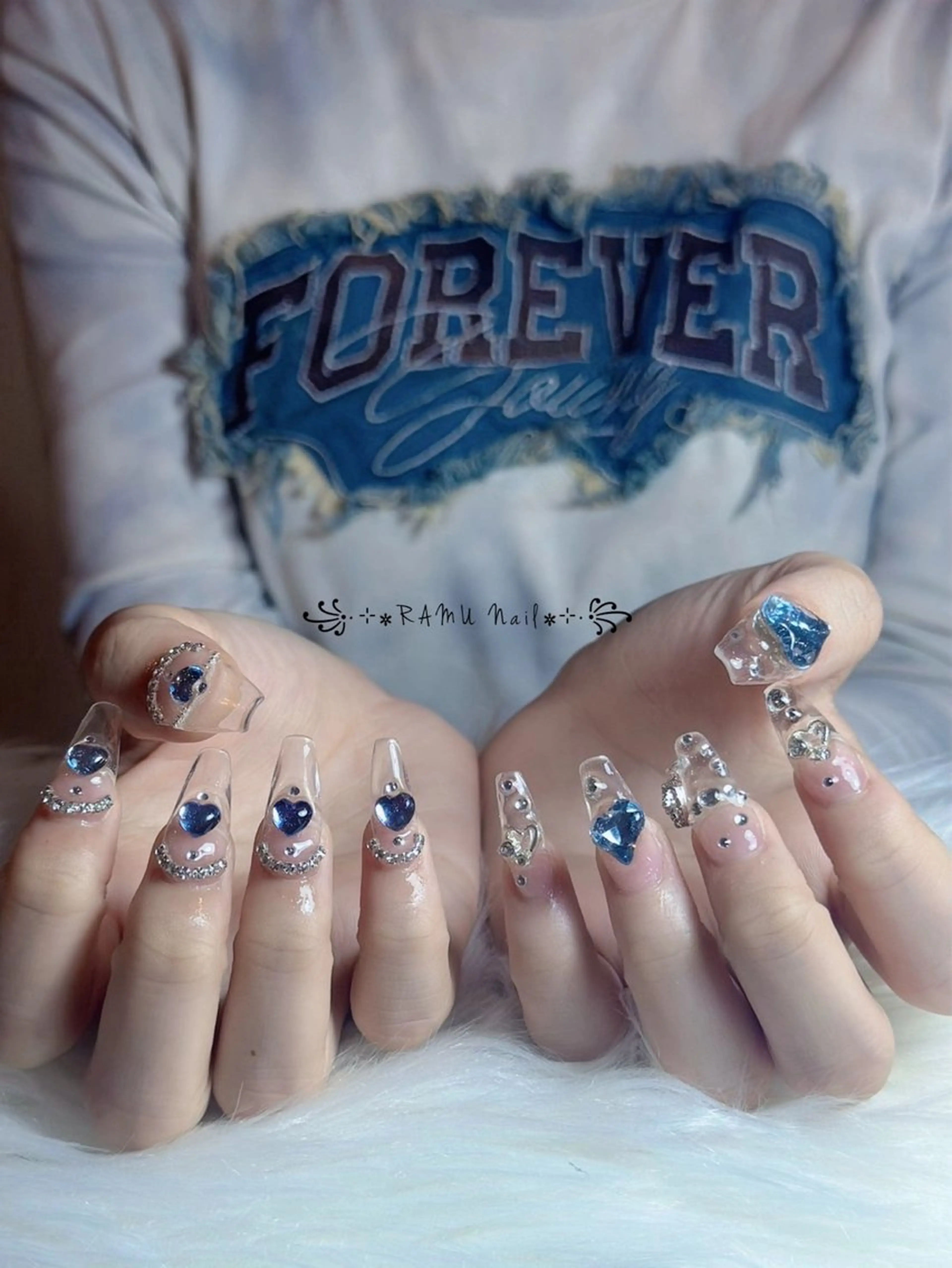 ネイル キラキラネイル マグネットネイル ミラーネイル ピンク 夏ネイル ハンドネイル RAMU Nail 恵比寿店のネイルデザイン