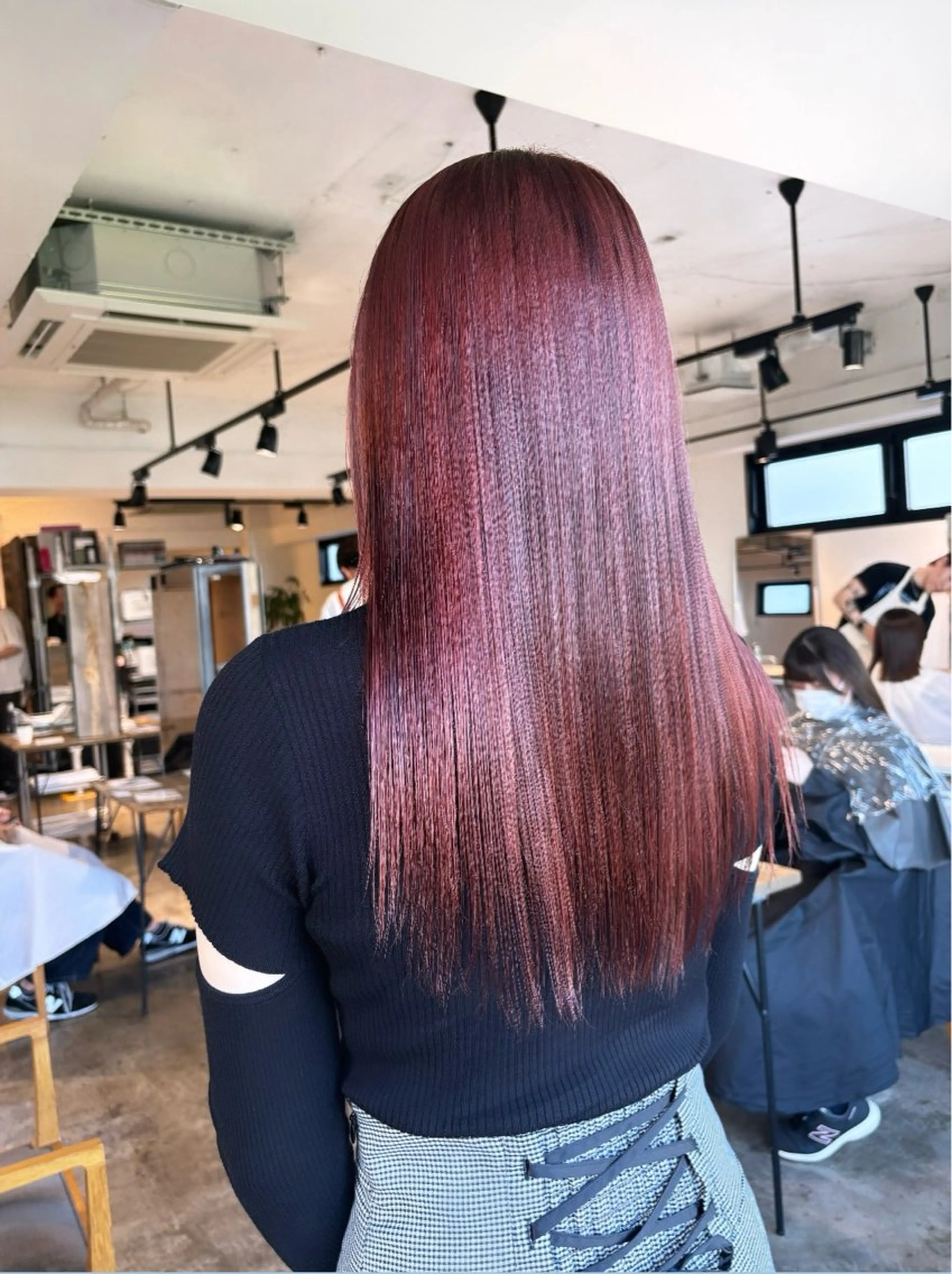 ロング カラー ブリーチ ブリーチなしカラー 暖色カラー🍒 ケアブリーチ/akiのヘアスタイル