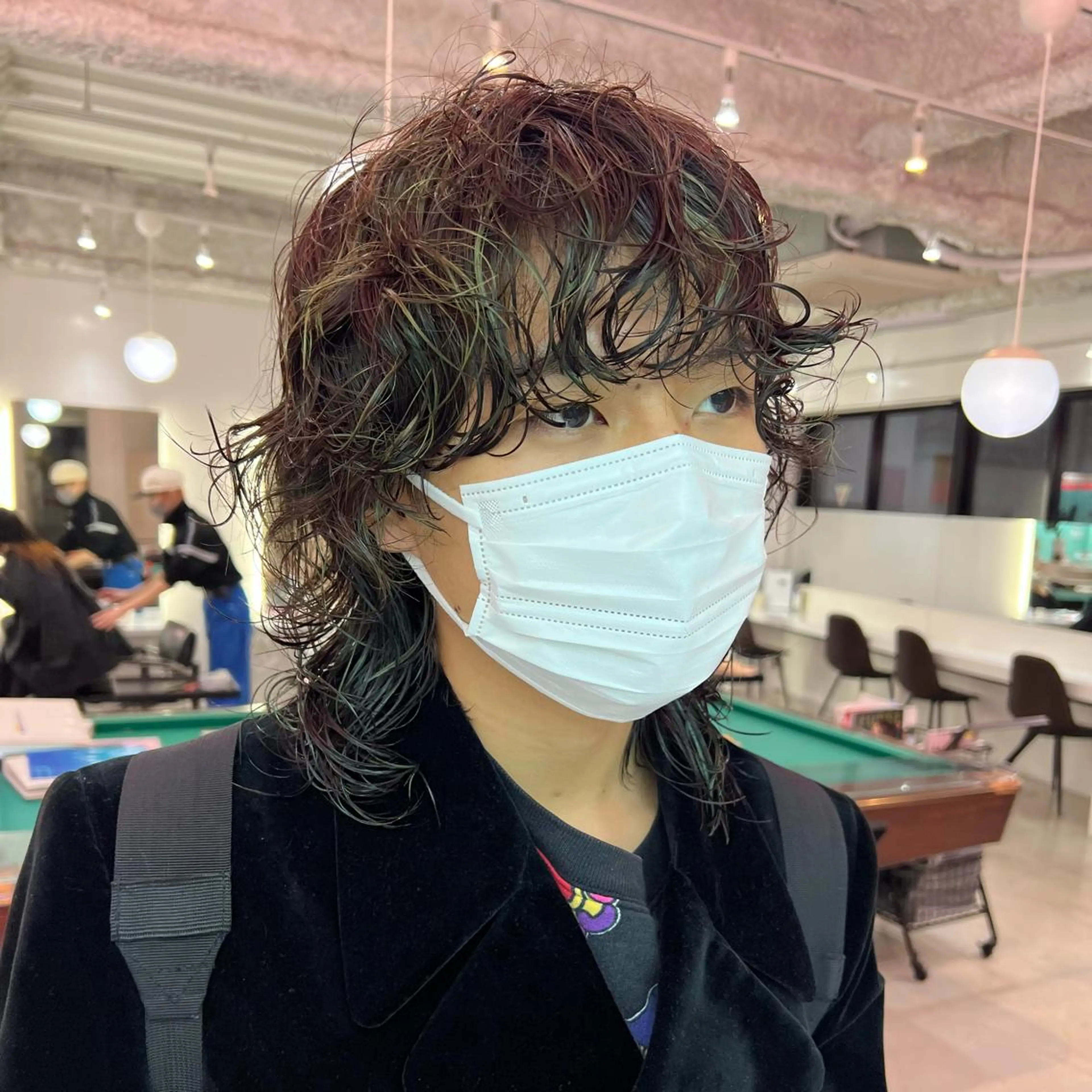 ショート カラー パーマ ヘアアレンジ メンズ カット パーマ 🧨ブリーチー×ボブ レイヤー💎じゅえるのヘアスタイル