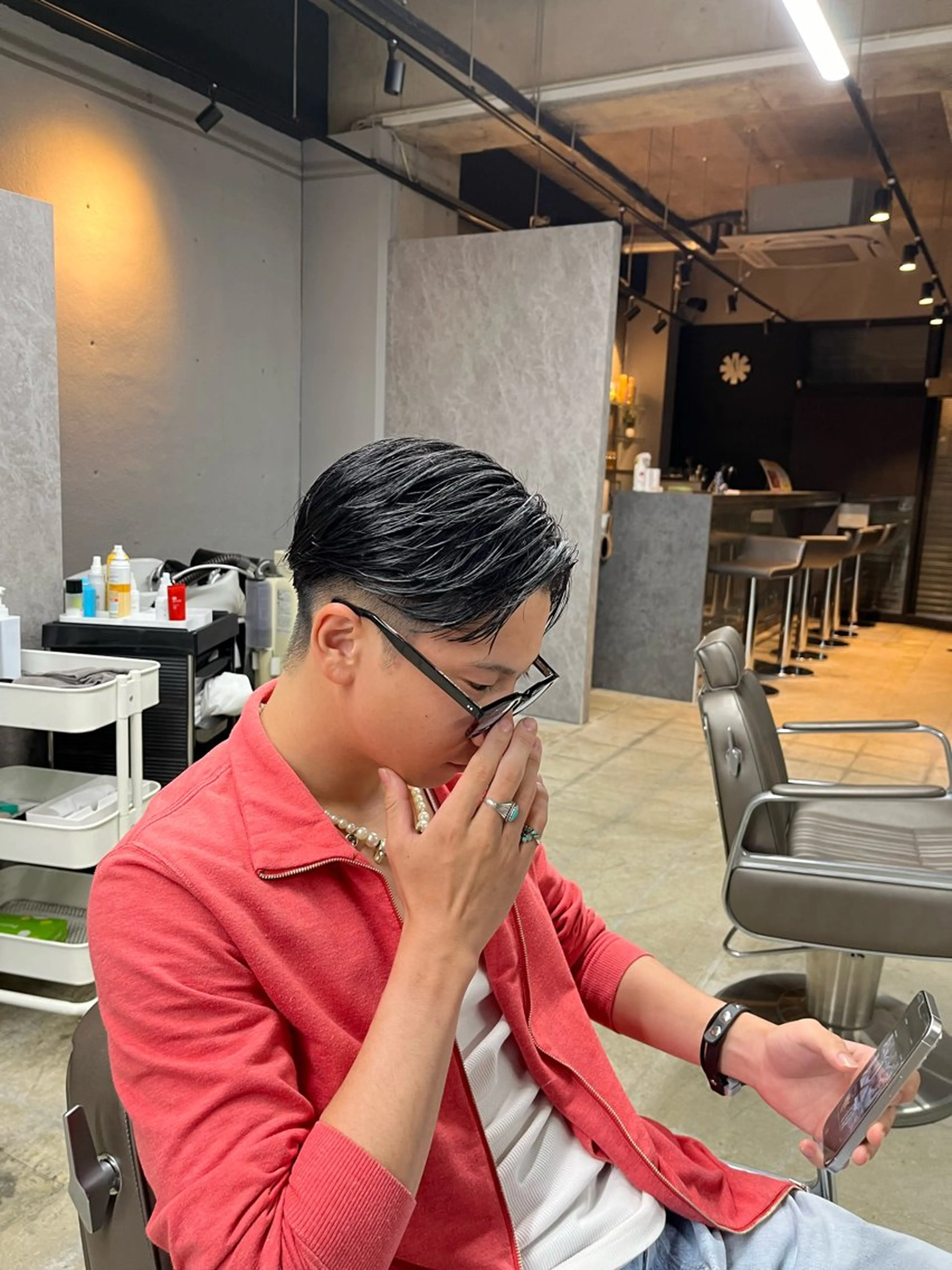 ショート メンズ メンズショート かきあげバング ショートヘア 山本 莉人のヘアスタイル