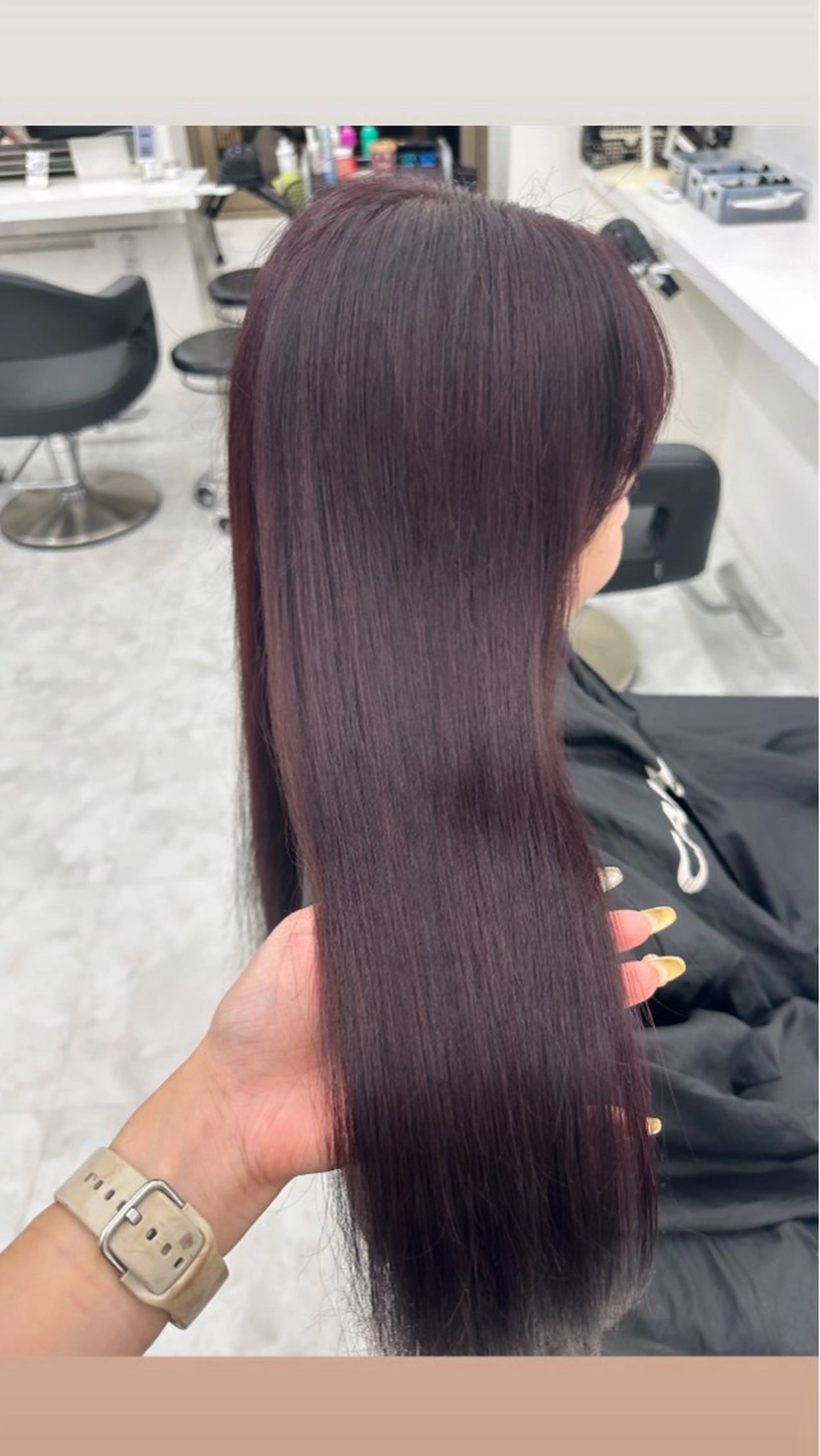 ロング カラー パーマ ヘアアレンジ メンズ キッズ ♥️韓国ヘア レイヤー♥️ゆりのヘアスタイル