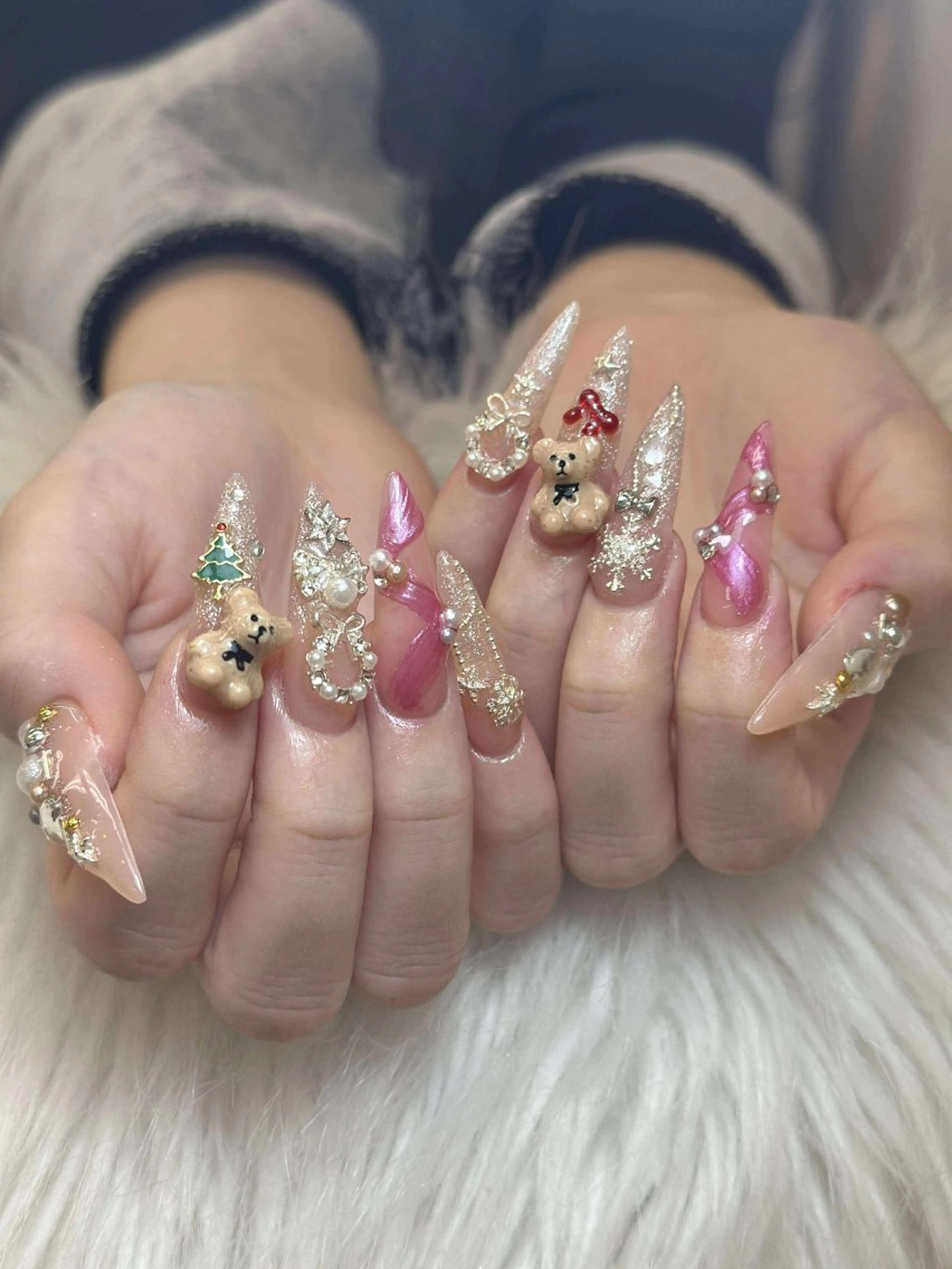 ネイル アートネイル 成人式 ジェルネイル ニュアンスネイル 夏ネイル ハンドネイル NIE MoMoのネイルデザイン