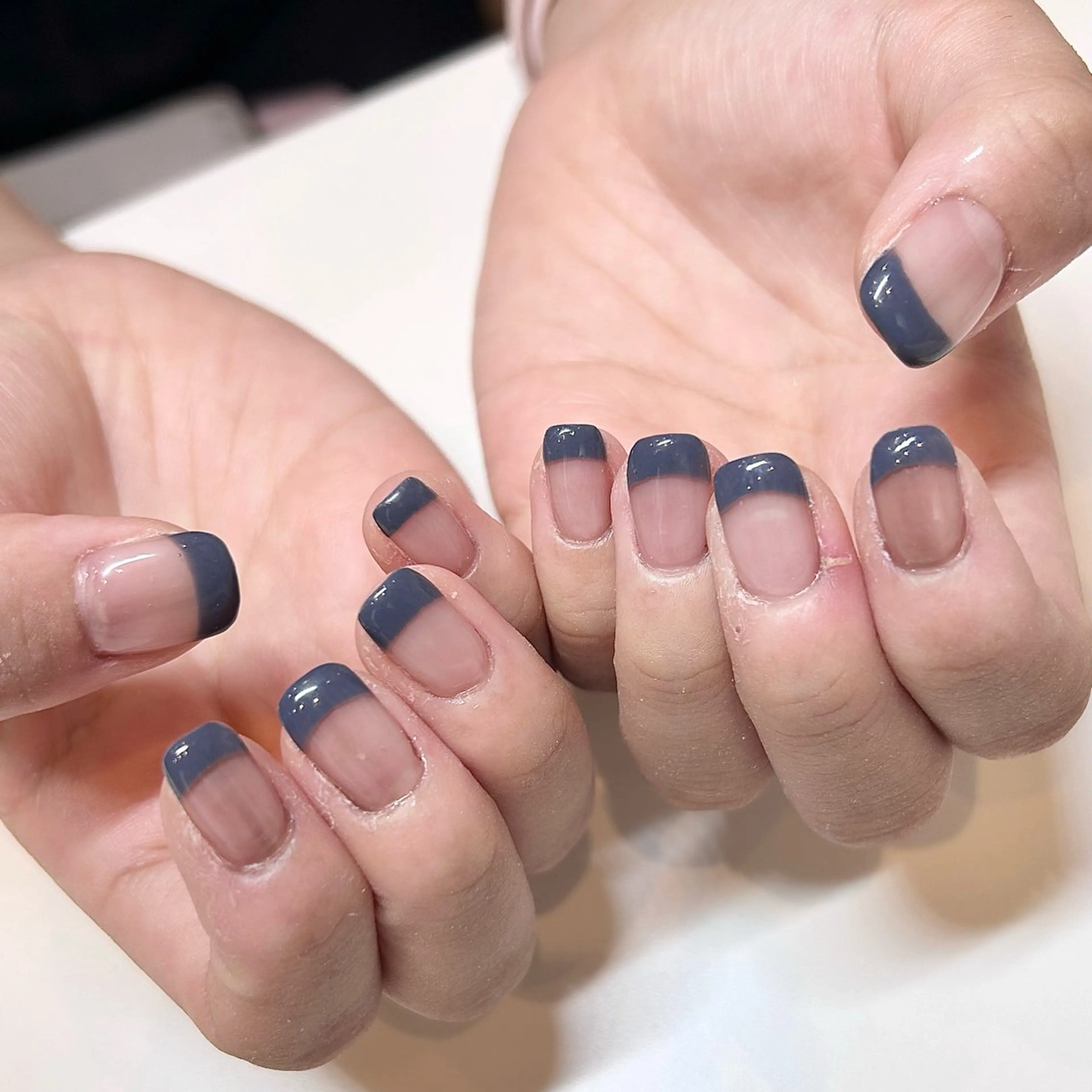 ネイル フレンチネイル OfHAIR自由が丘WEST店所属・🪐ほそだ ひとみ🪐のマツエク・マツパデザイン