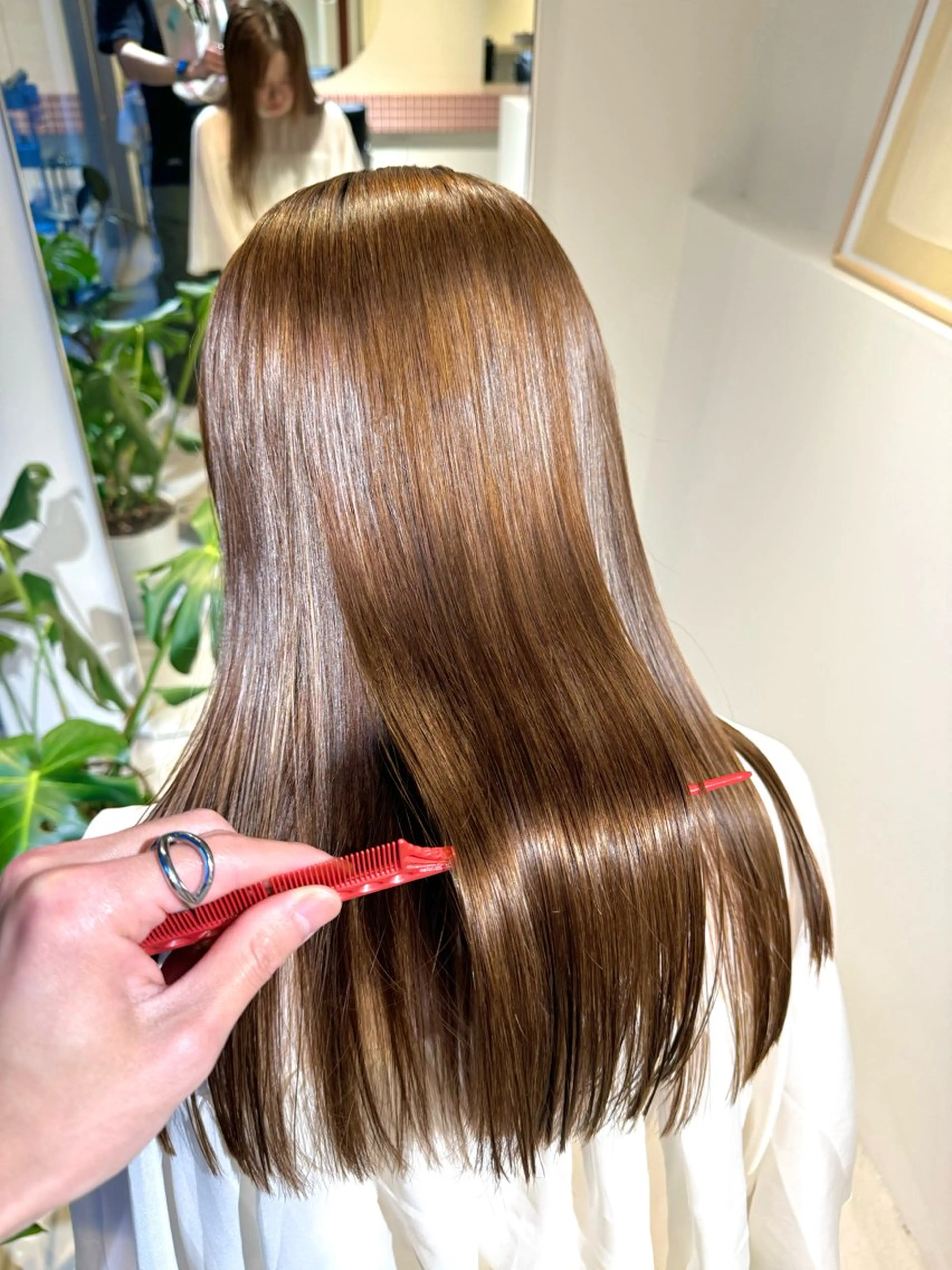 ロング アッシュ ボブ 髪質改善 レイヤーカット ロング eto所属・髪質改善スペシャリス ト長尾勇弥/梅田中津のヘアスタイル