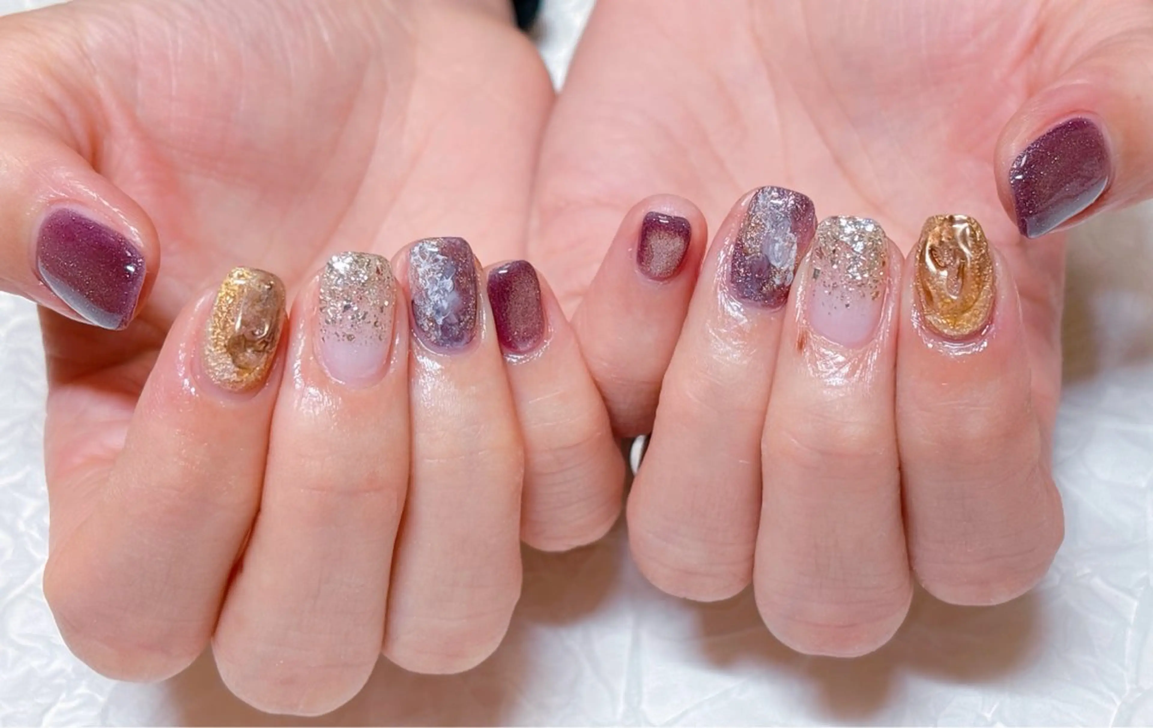 ネイル アートネイル オーロラネイル チークネイル フラッシュネイル フットネイル ハンドネイル ゆ か_Nails💫のネイルデザイン