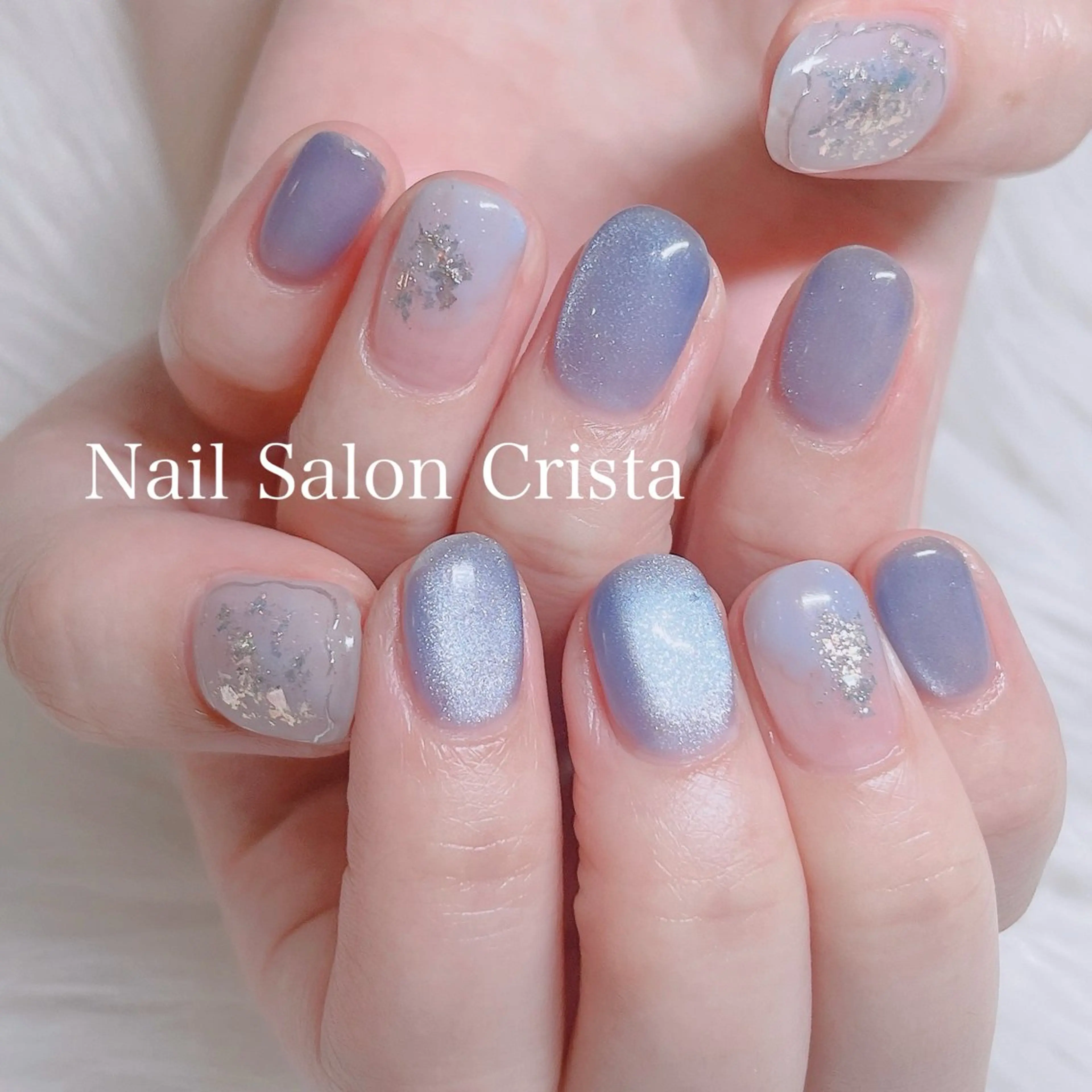 ネイル フットネイル ジェルネイル マグネットネイル オフィスネイル ワンカラーネイル NAILSALON CRISTA所属・🤍CRISTA yui🤍のネイルデザイン
