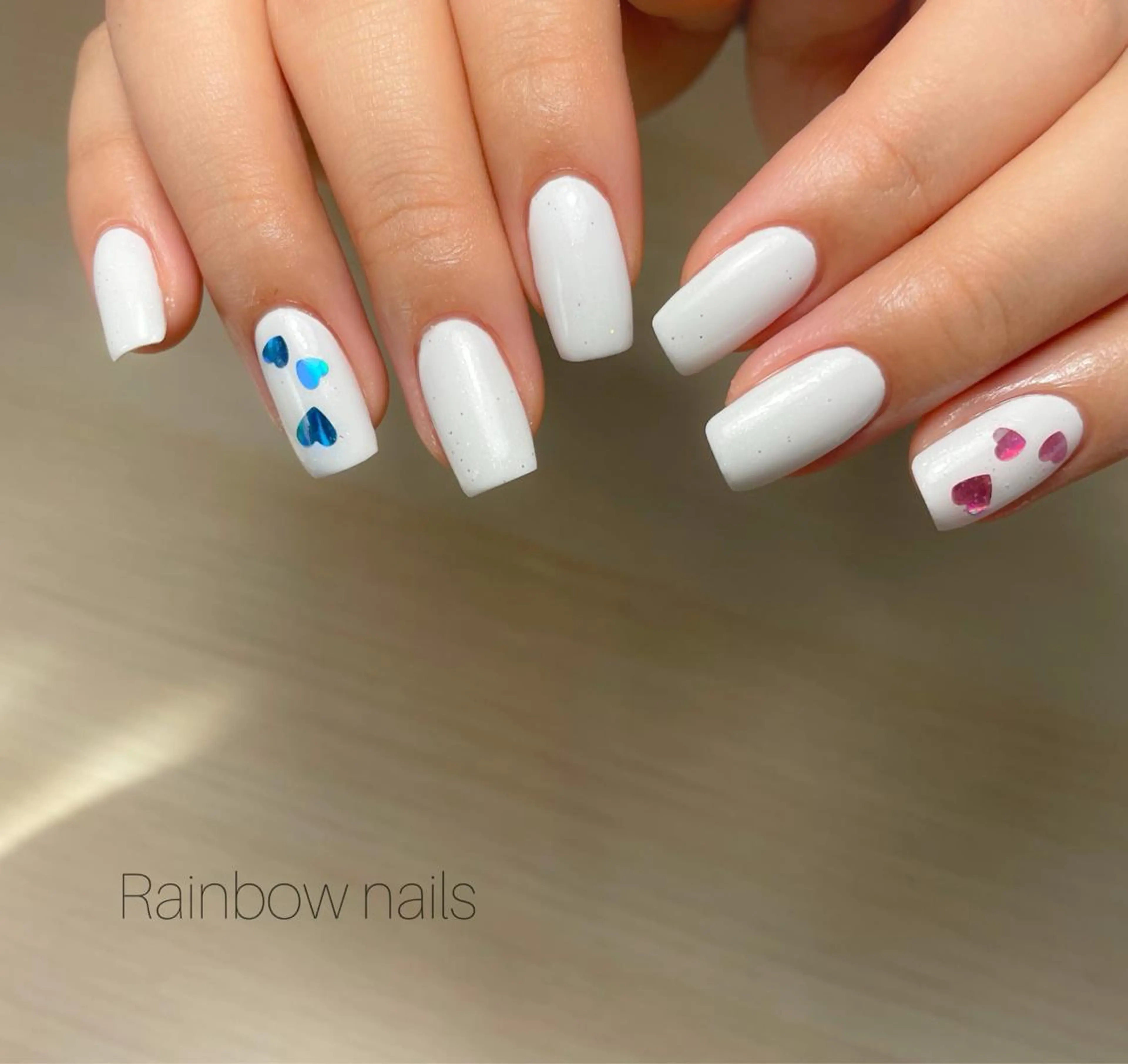 ネイル ハンドネイル Rainbow nailsくろちゃんのネイルデザイン