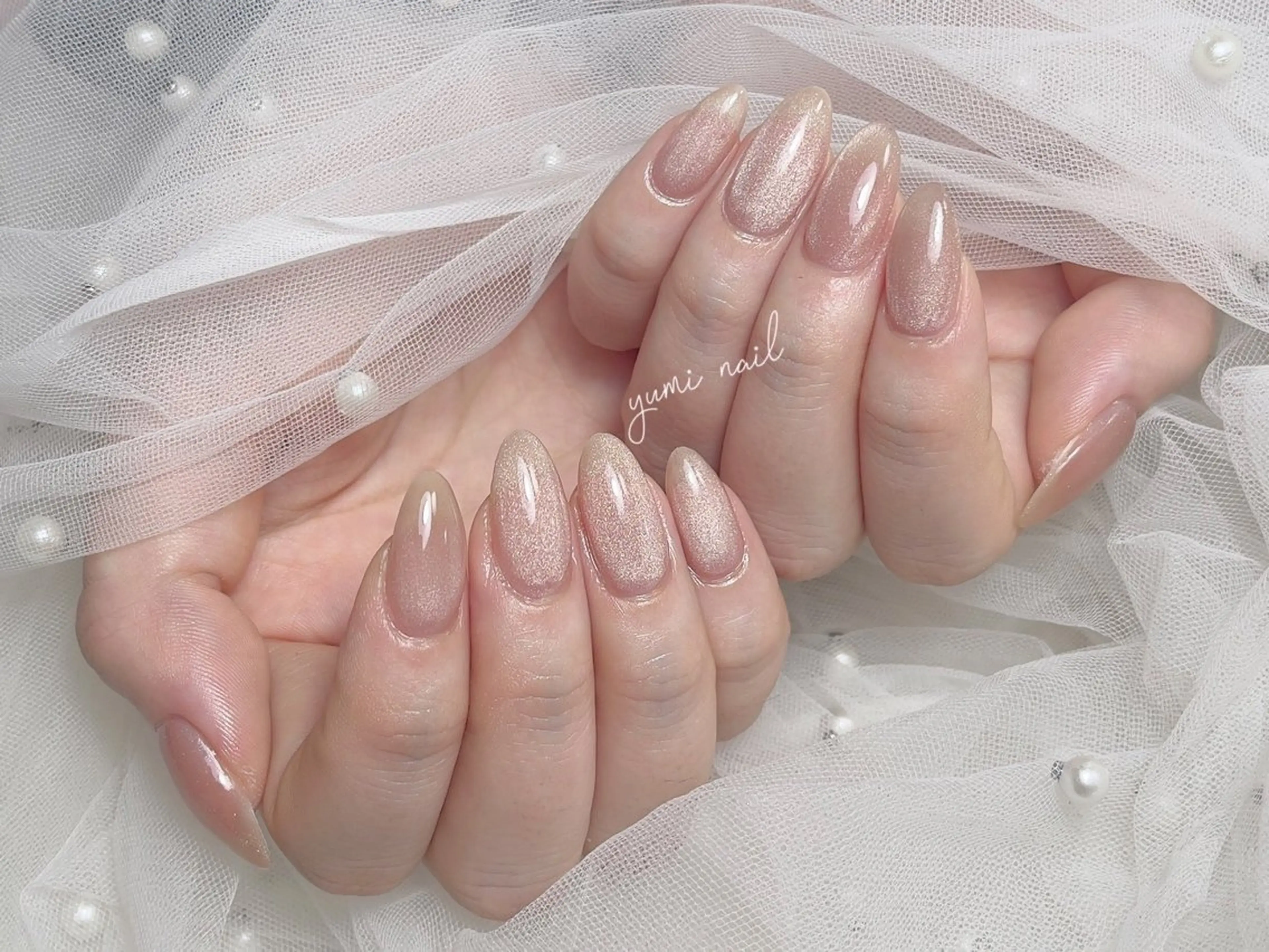 ネイル ハンドネイル 𝐲𝐮𝐦𝐢🎀 デザイン長さ出し専門のネイルデザイン