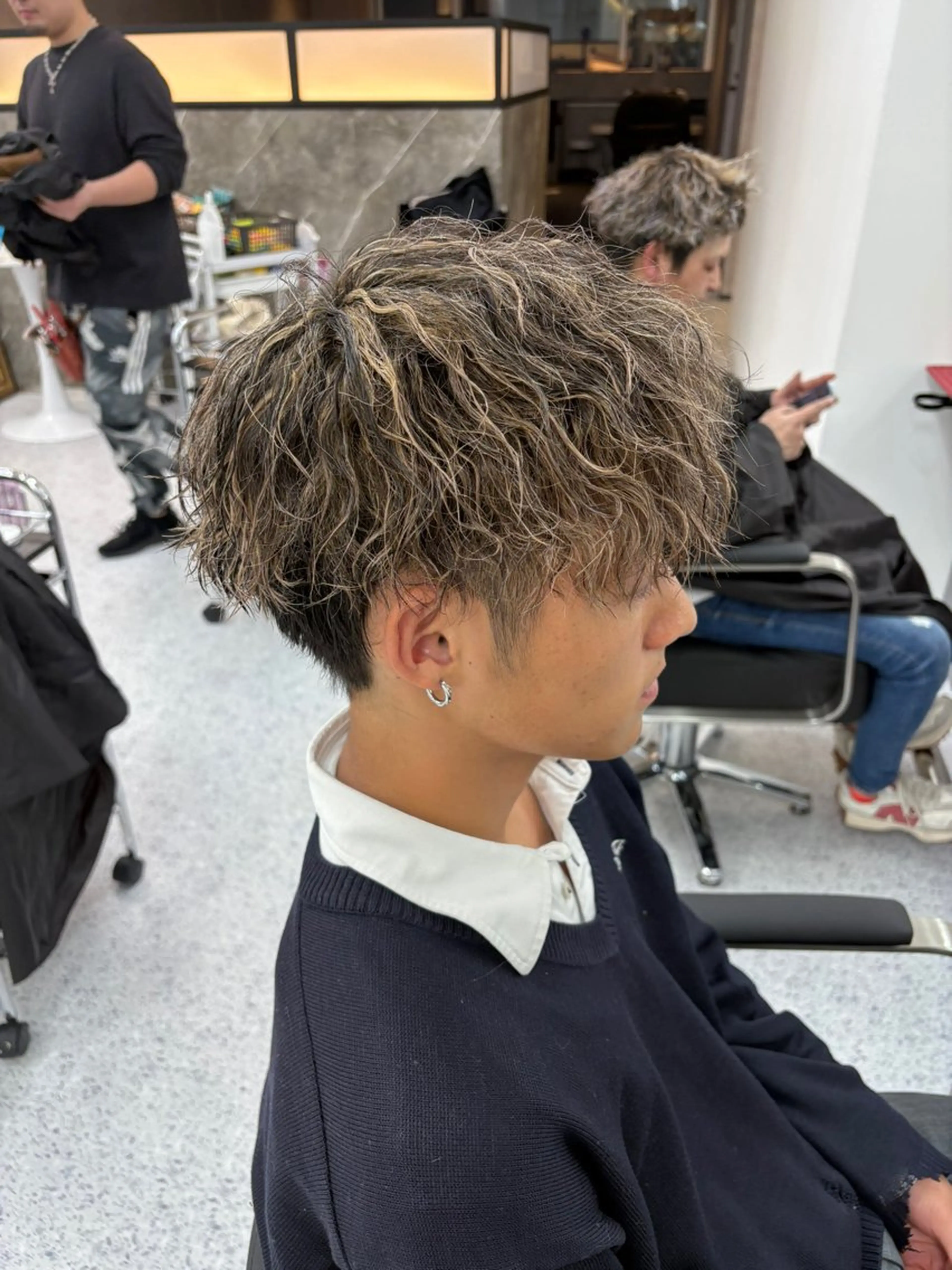 カラー パーマ メンズ カット ヘアカラー パーマ 笹江 瑞穂のヘアスタイル