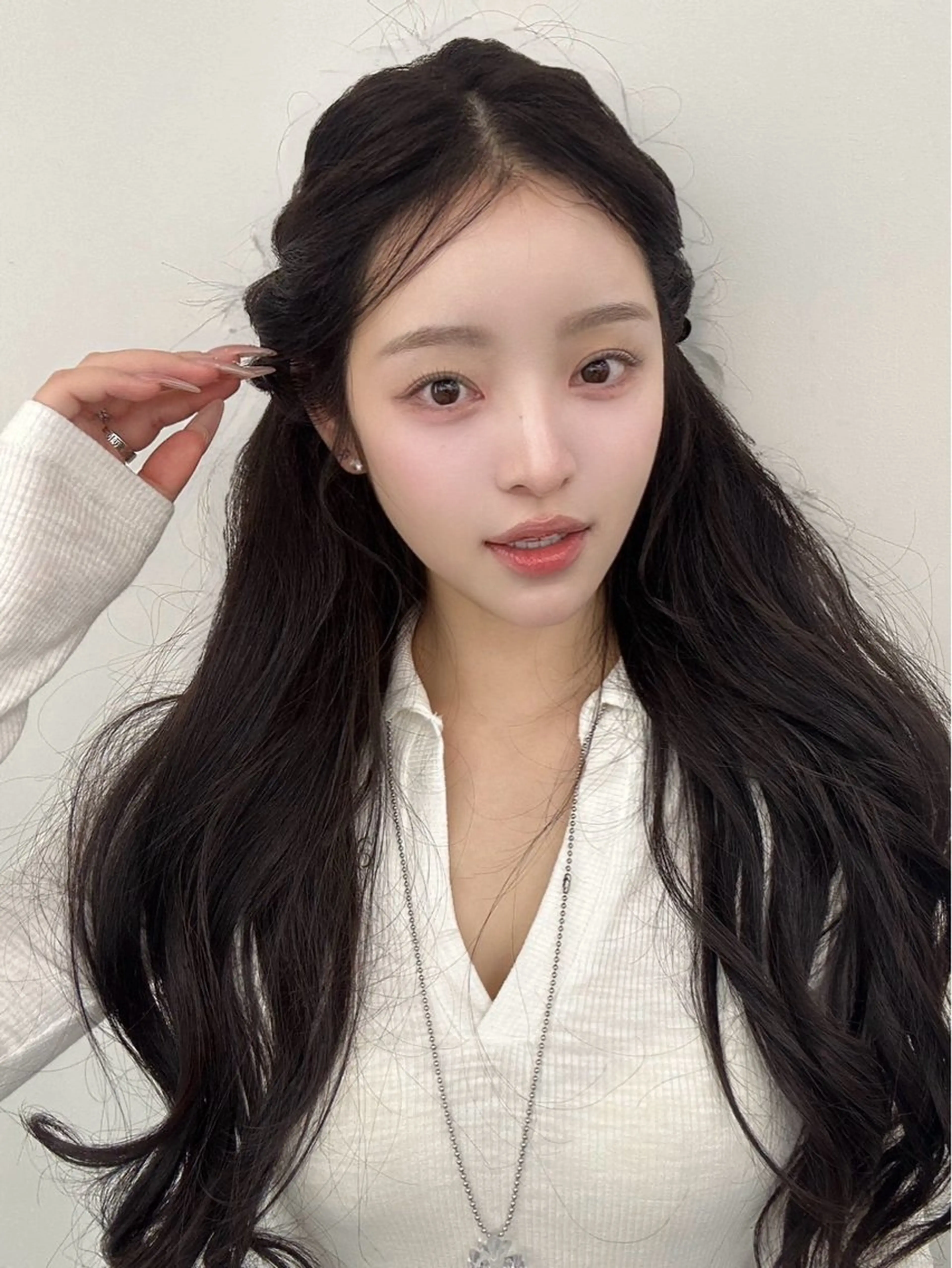 ヘアアレンジ ハーフアップ ヘアセット 加藤 優里のヘアスタイル