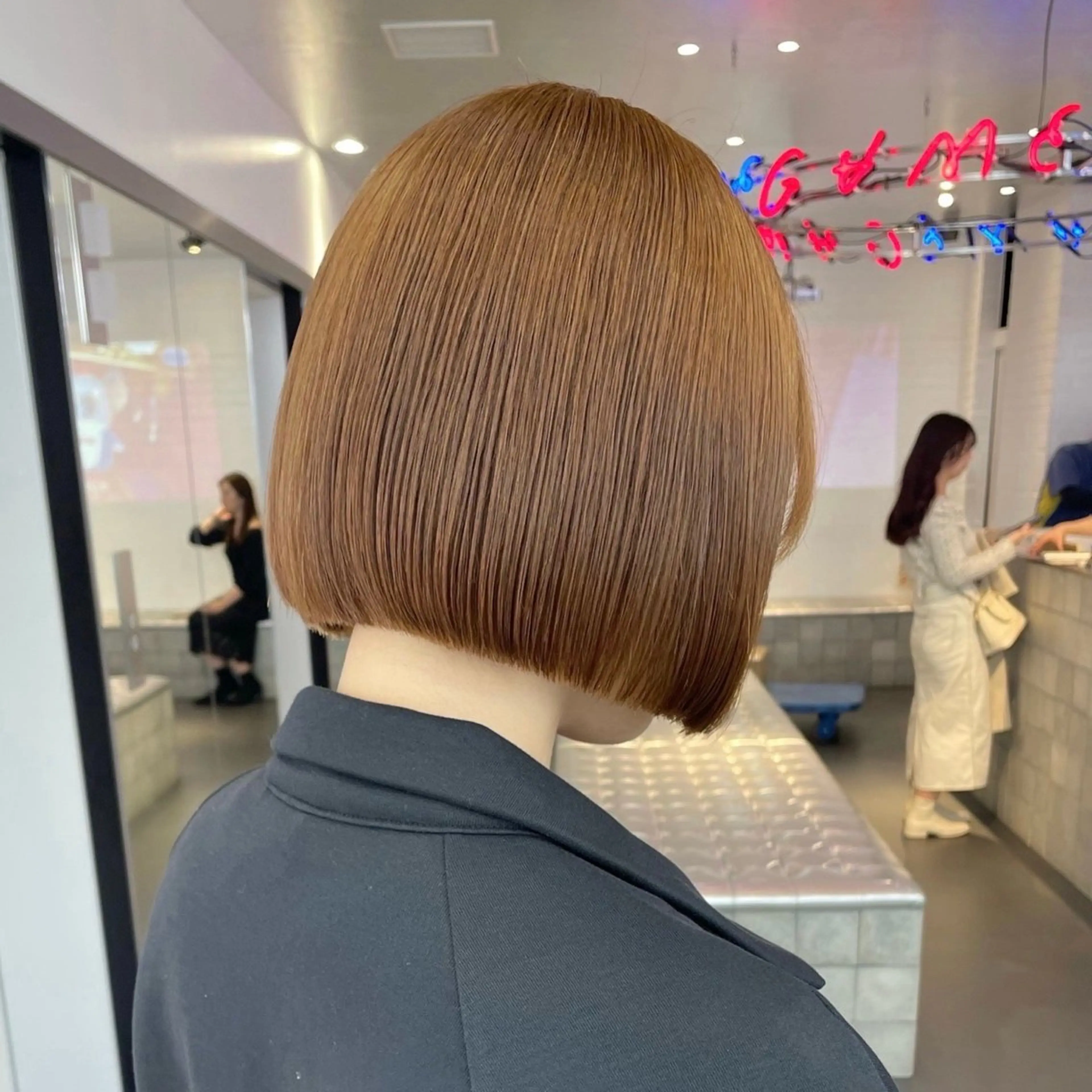 ショート カラー ブラウンカラー 🎀‪ピンクベージュ 🎀レイヤーmikuのヘアスタイル