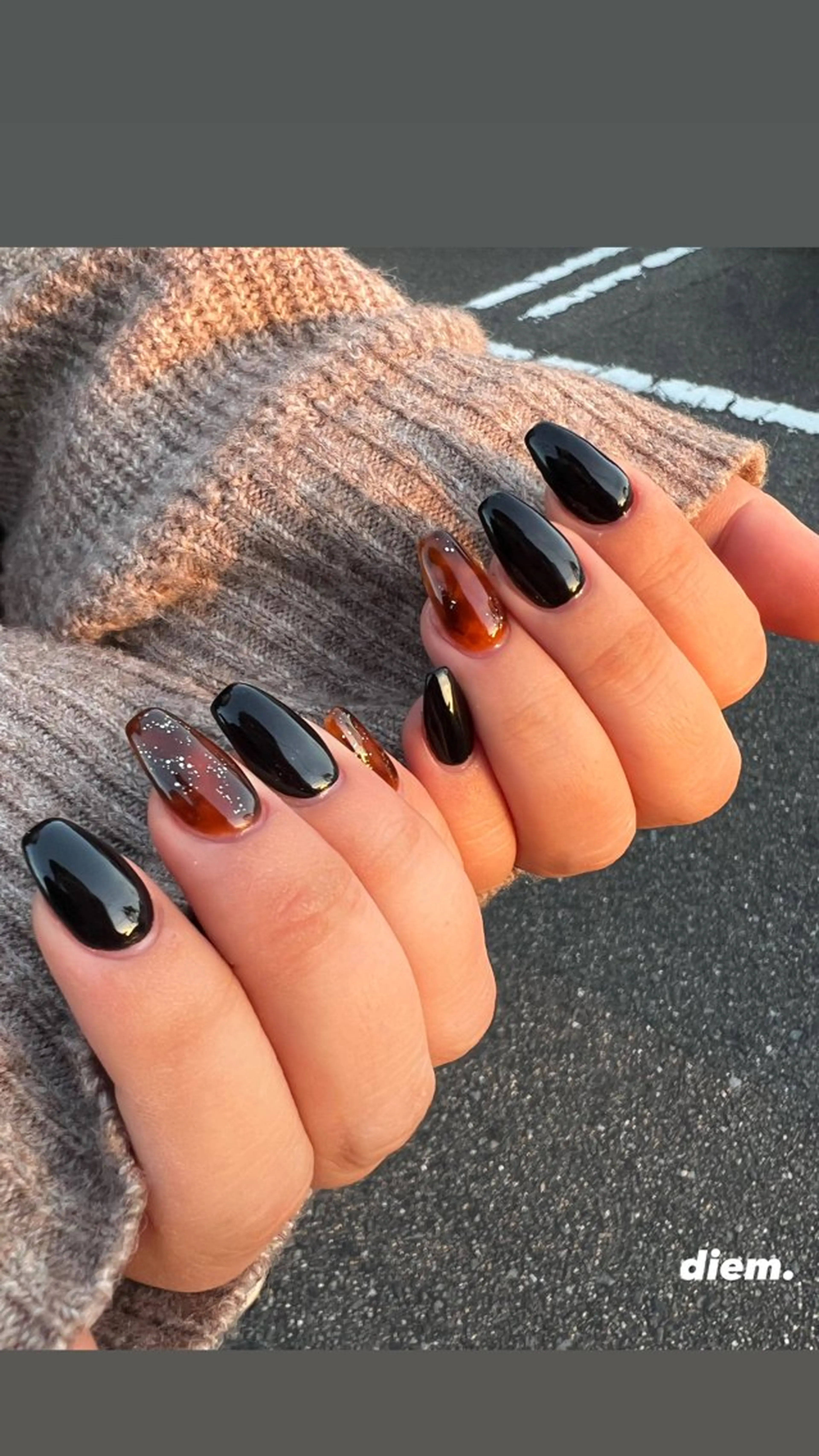 ネイル アートネイル ワンカラーネイル diem. ✴︎chikaのネイルデザイン