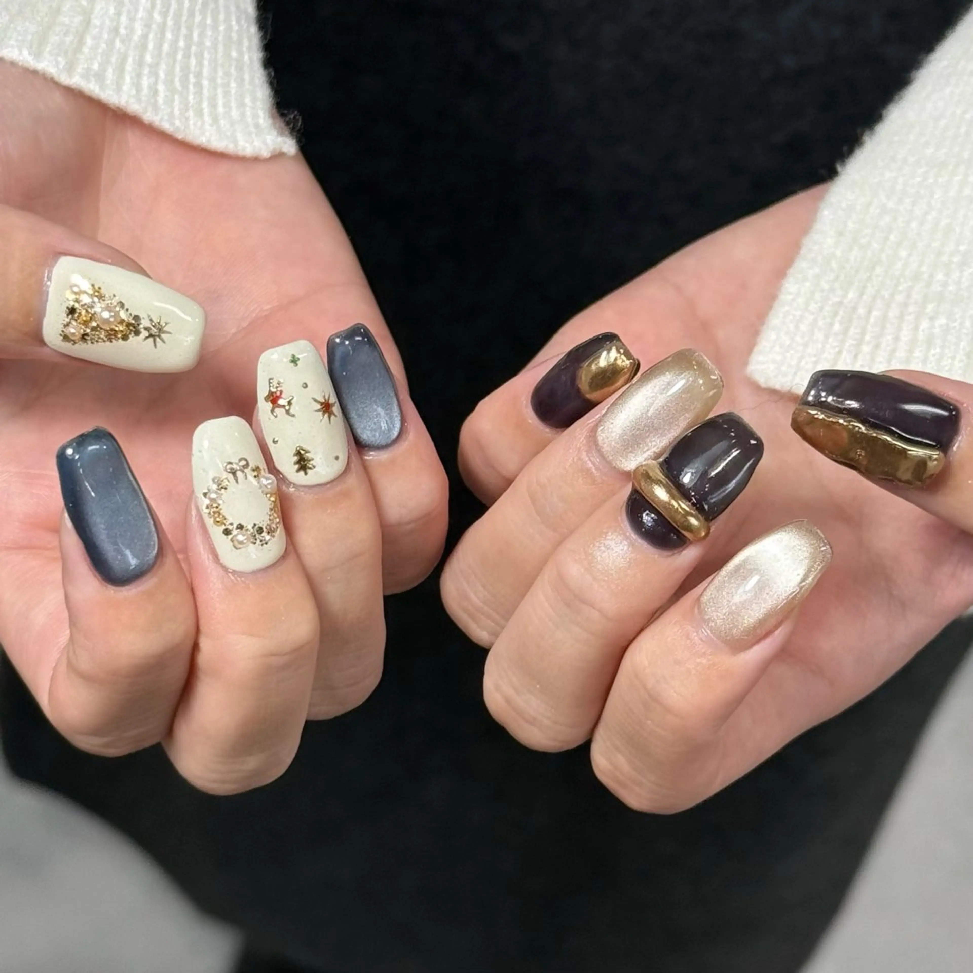 ネイル 冬ネイル クリスマス Momoka ネイリスト福岡/薬院のネイルデザイン