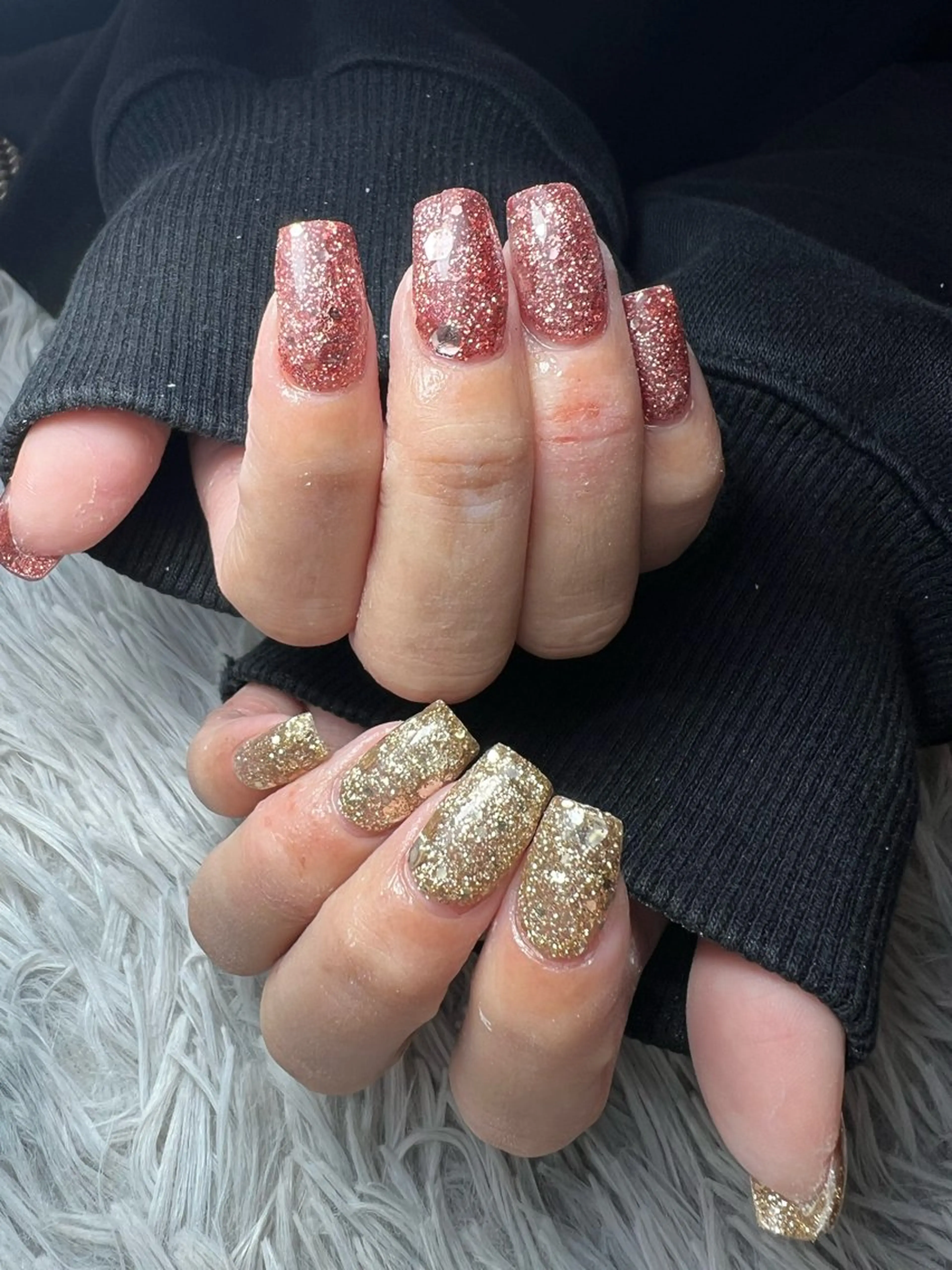 ネイル ラメ(グリッター) ワンカラーネイル スカルプネイル ハンドネイル シェヌネイル JURAのネイルデザイン