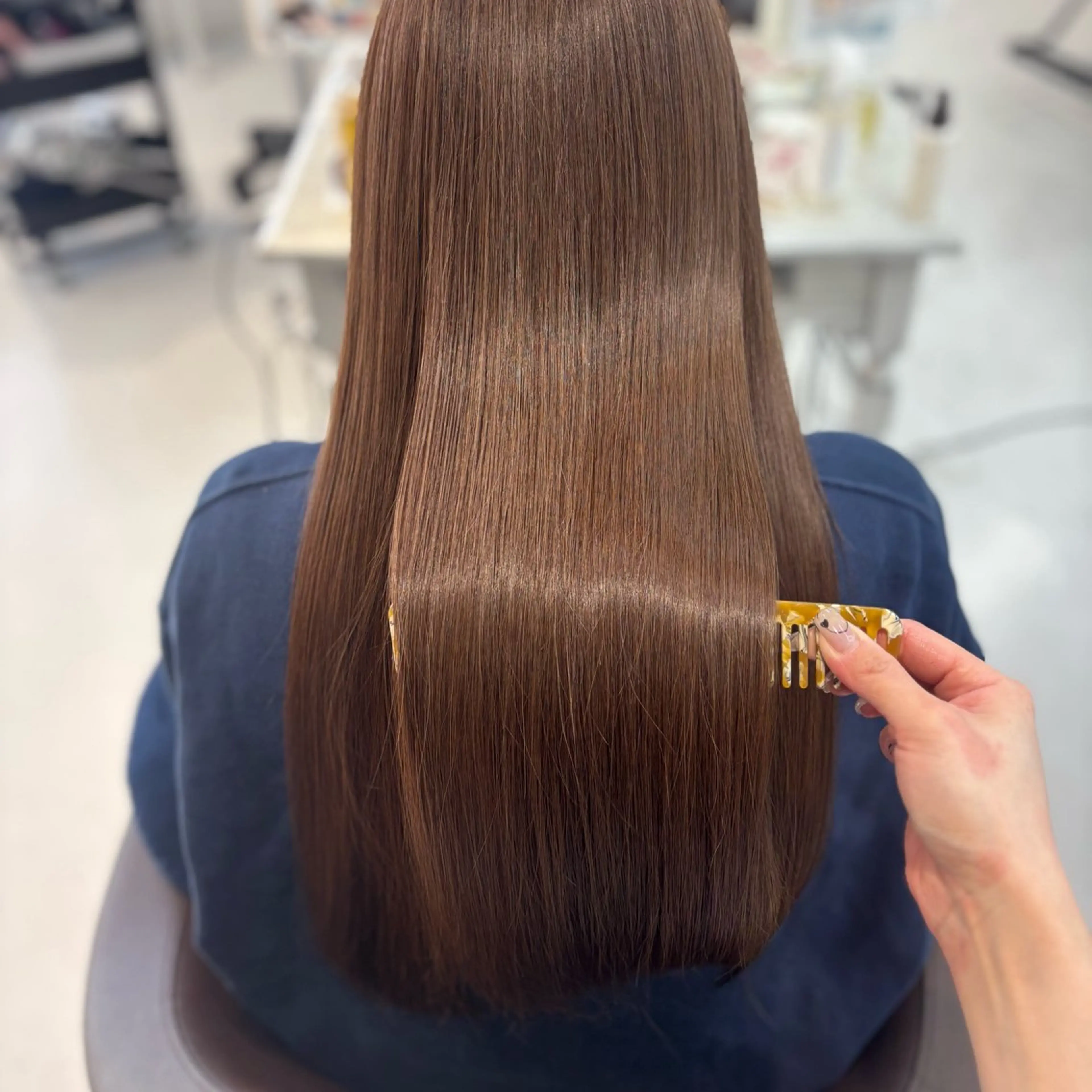ロング カット ヘアカラー MANA艶髪 暖色カラー/髪質改善のヘアスタイル