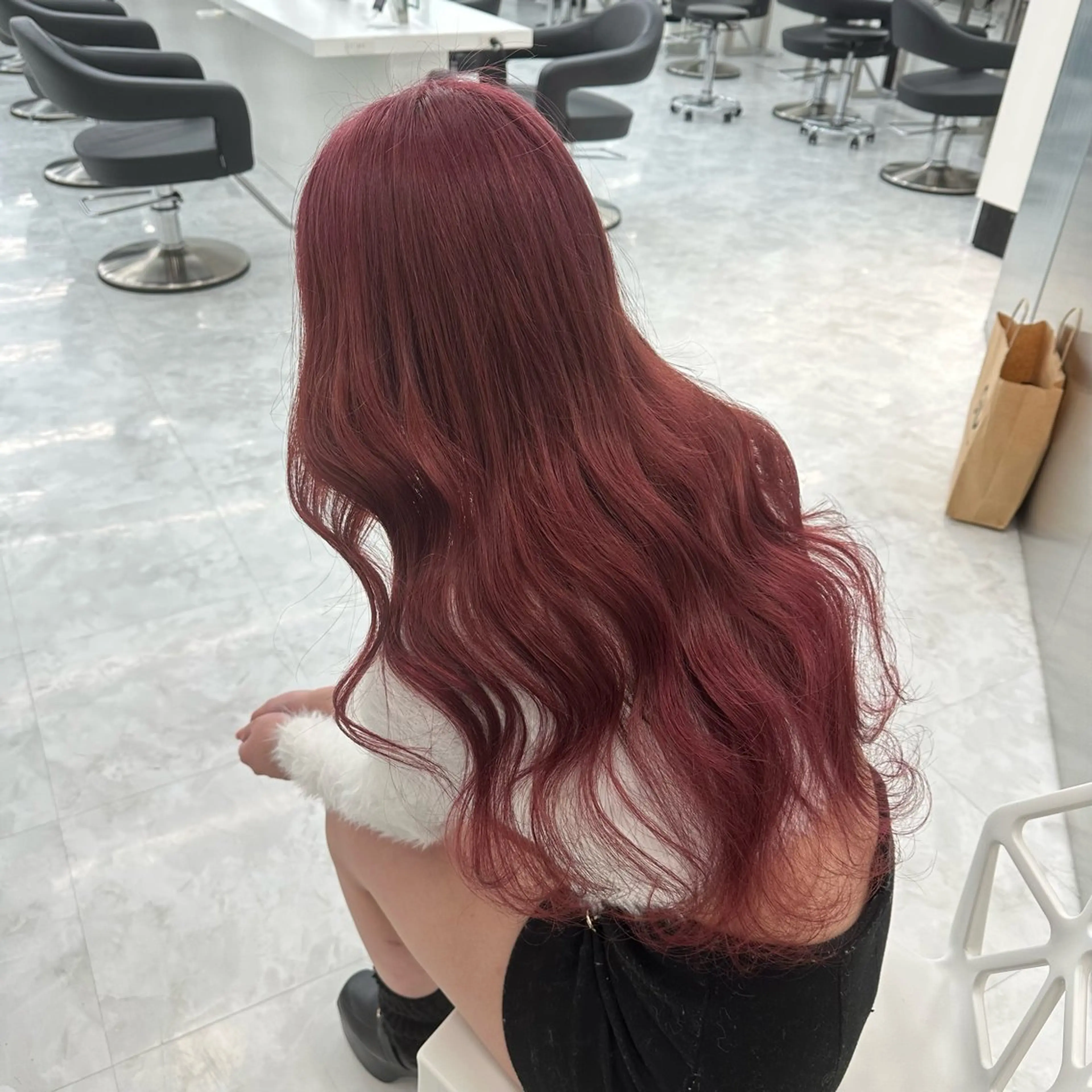 ロング カラー ヘアカラー トリートメント ダブルカラー 韓国ヘアKYONのヘアスタイル