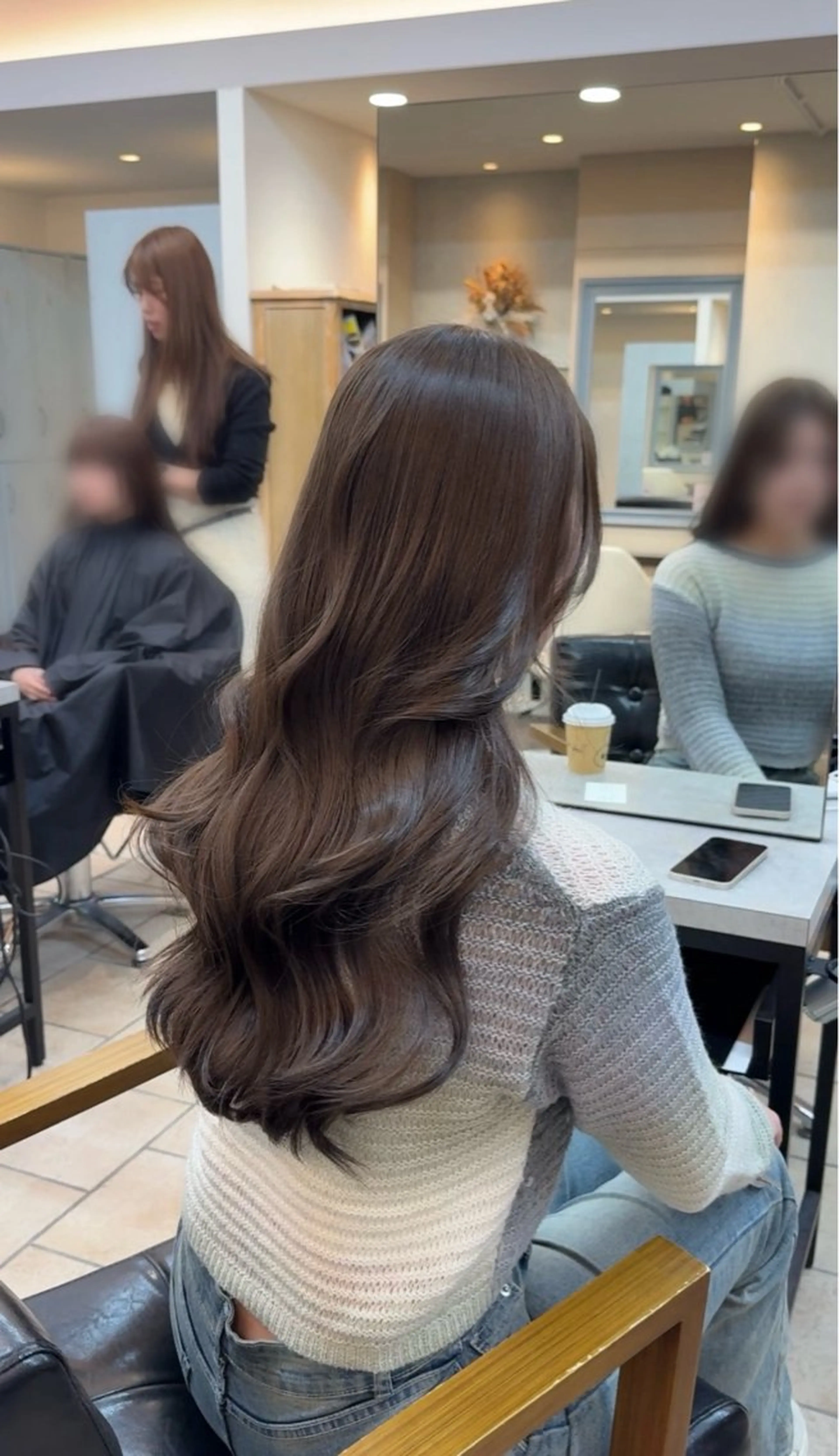 ロング ヘアカラー トリートメント 韓国ヘア🤍🇰🇷 ‪🫶🏻吉満のヘアスタイル