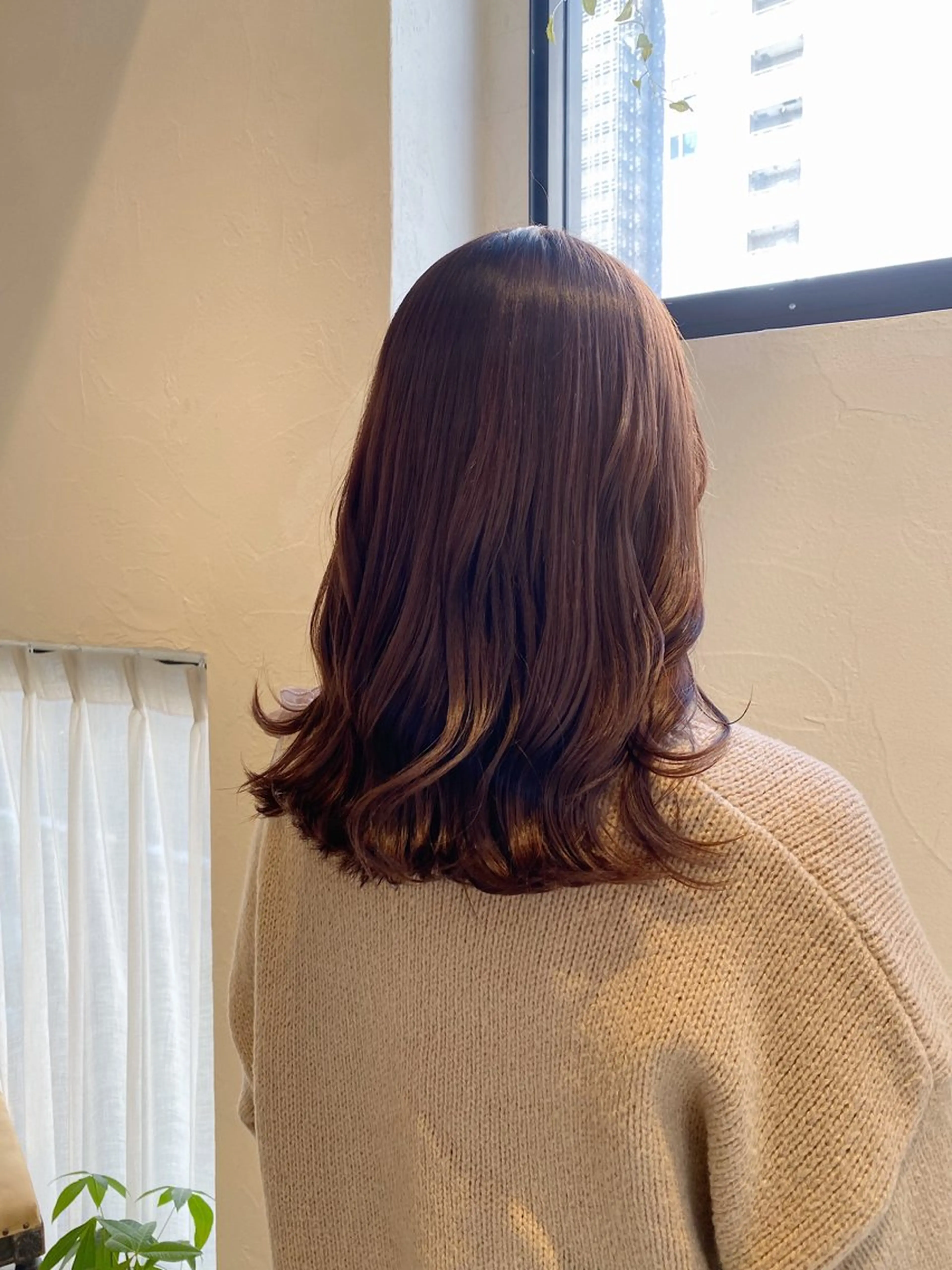 セミロング カラー 艶カラー/ 縮毛矯正 /   タキダのヘアスタイル