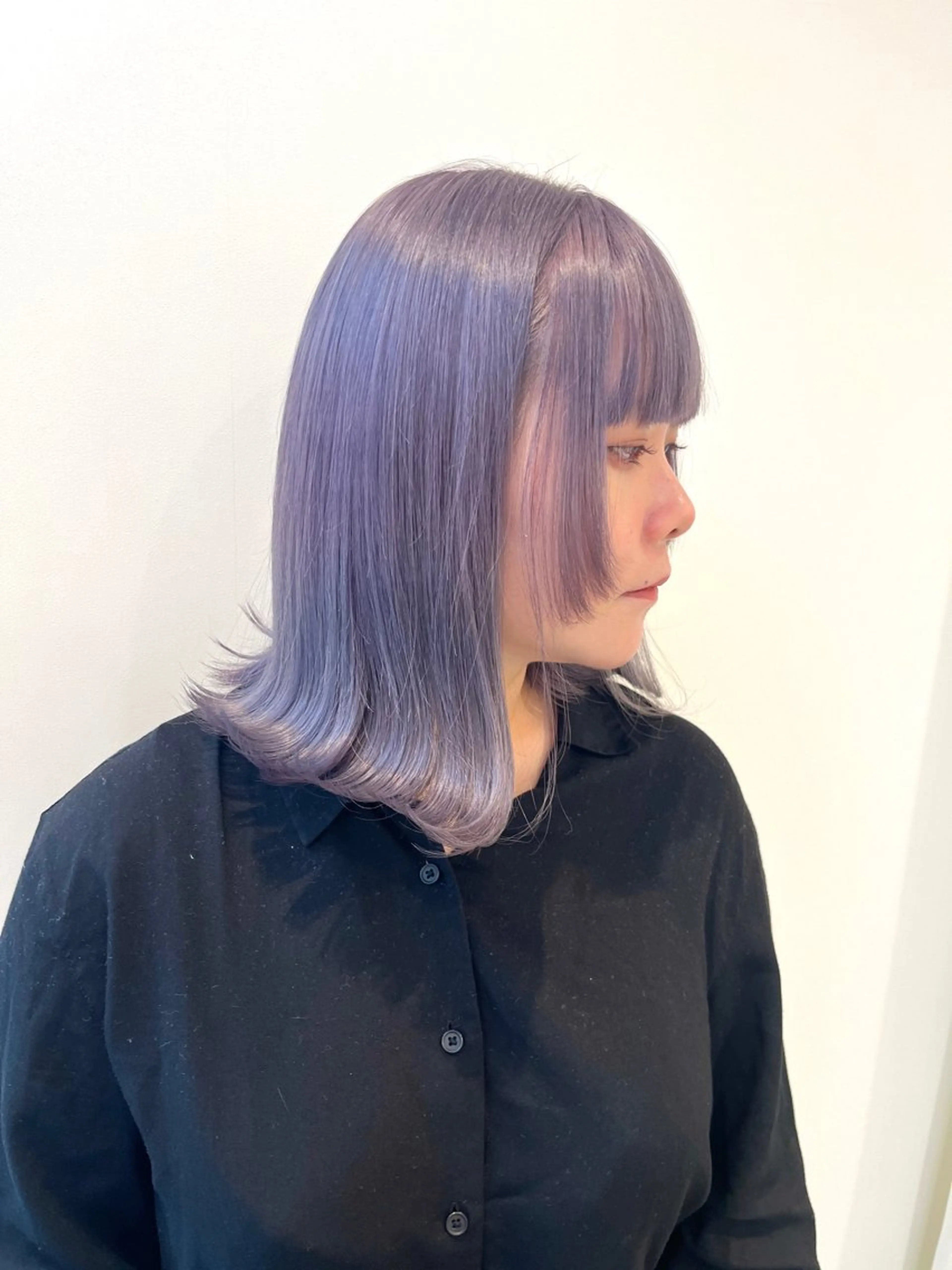 ミディアム カラー アッシュ ラベンダーカラー ラベンダーアッシュ ヘアカラー レイヤー⭐️カラー ⭐️平川雅史のヘアスタイル