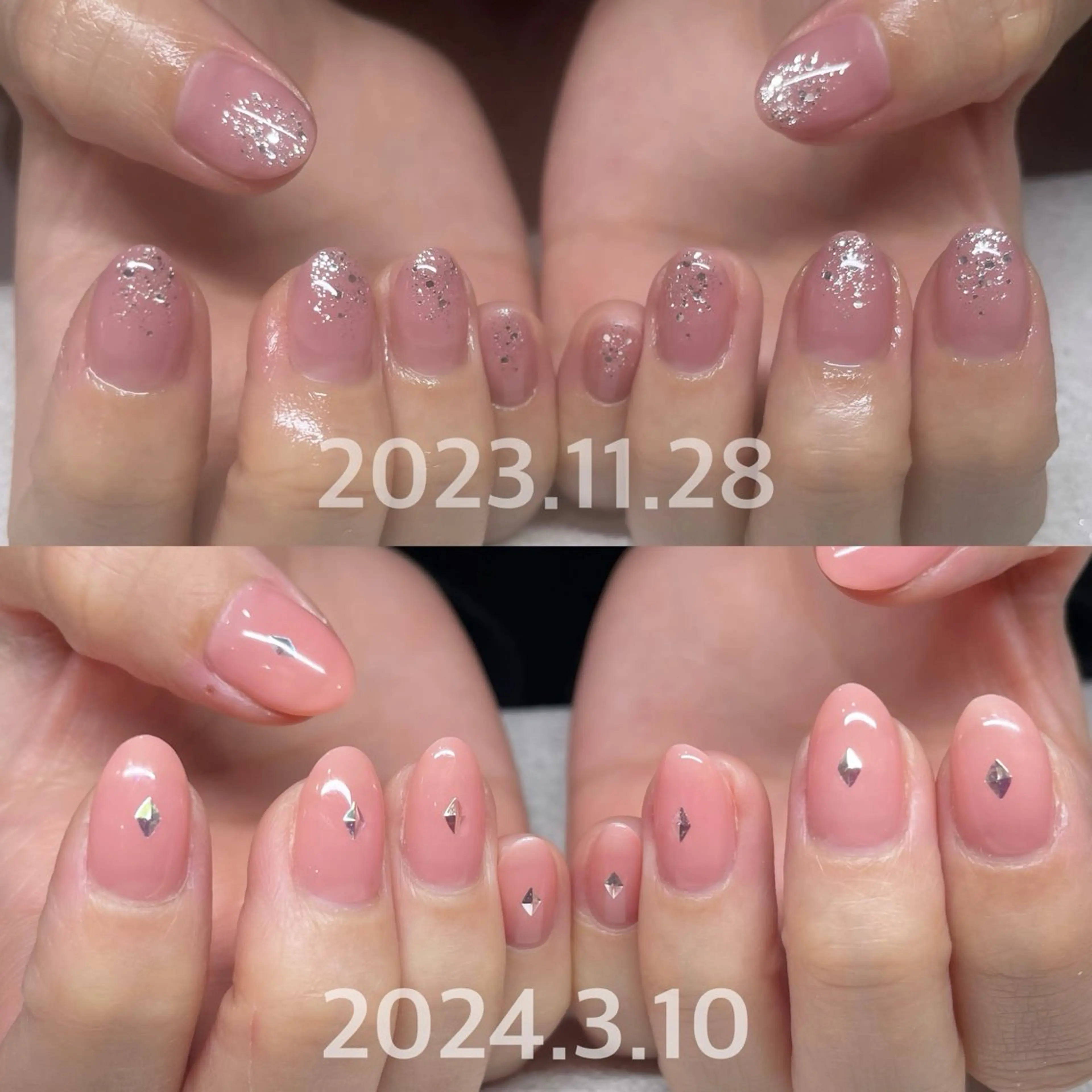 ネイル ジェルネイル ピンク ハンドネイル ハンドケア 西本町/阿波座 大人女性向け美爪形成のネイルデザイン