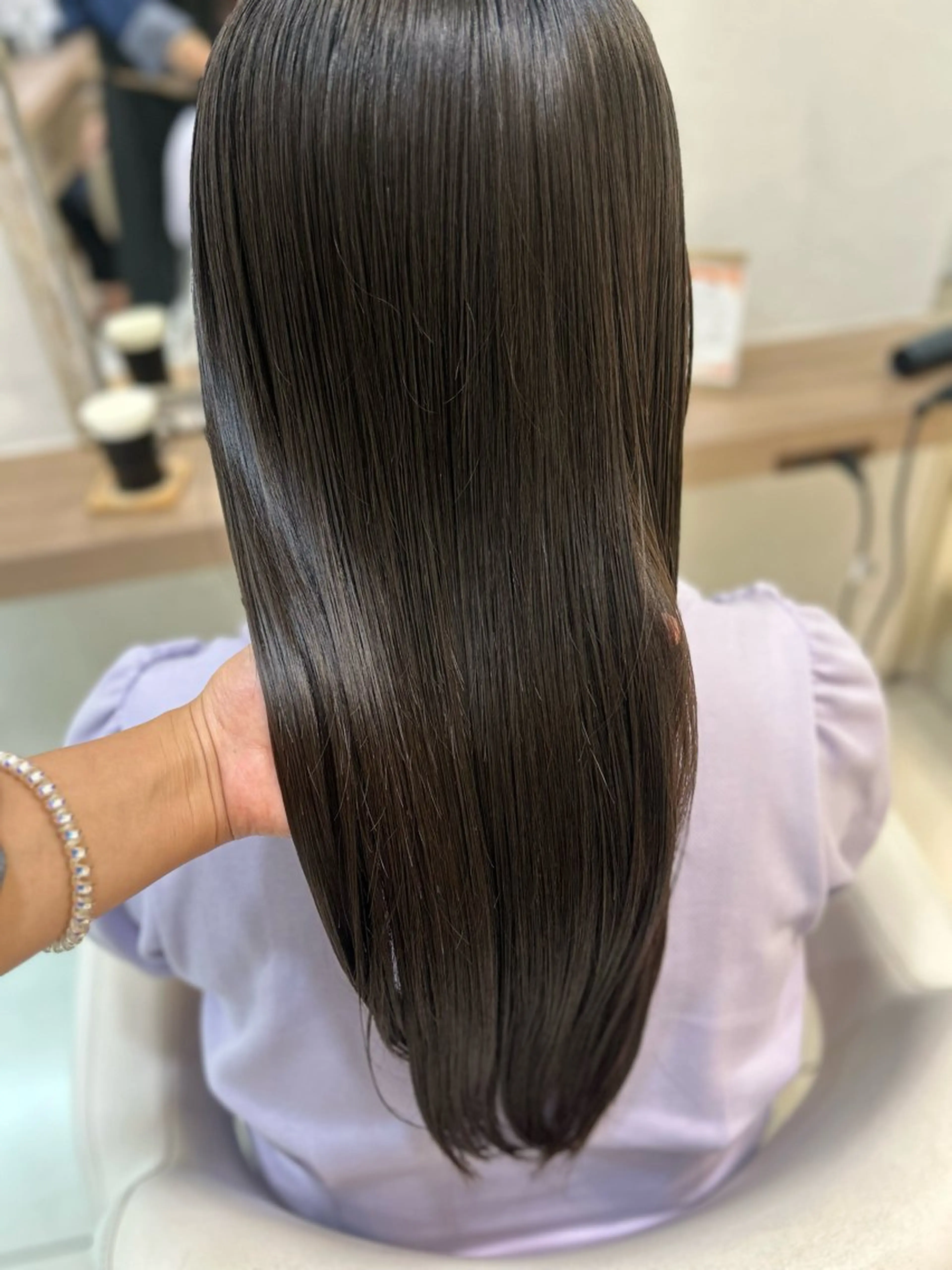 ロング パーマ カット 縮毛矯正 艶質改善/縮毛矯正 ササキナツミのヘアスタイル